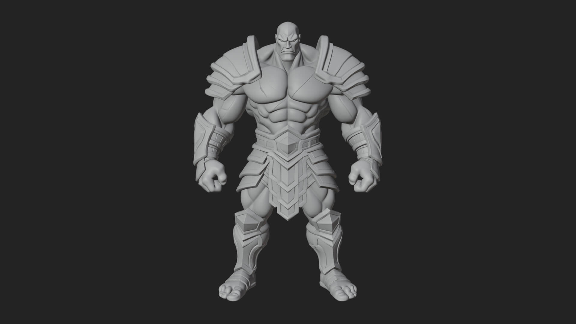 Heavy Armored Brute Statue Design 3 3D Print Model 3D Model