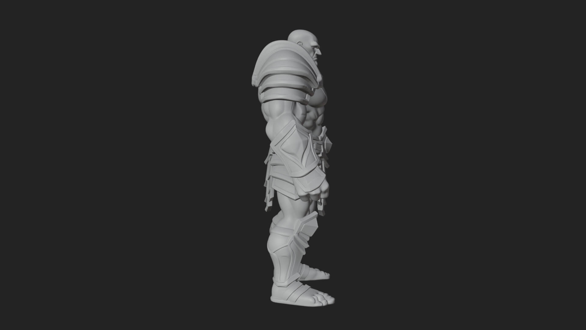 Heavy Armored Brute Statue Design 3 3D Print Model 3D Model