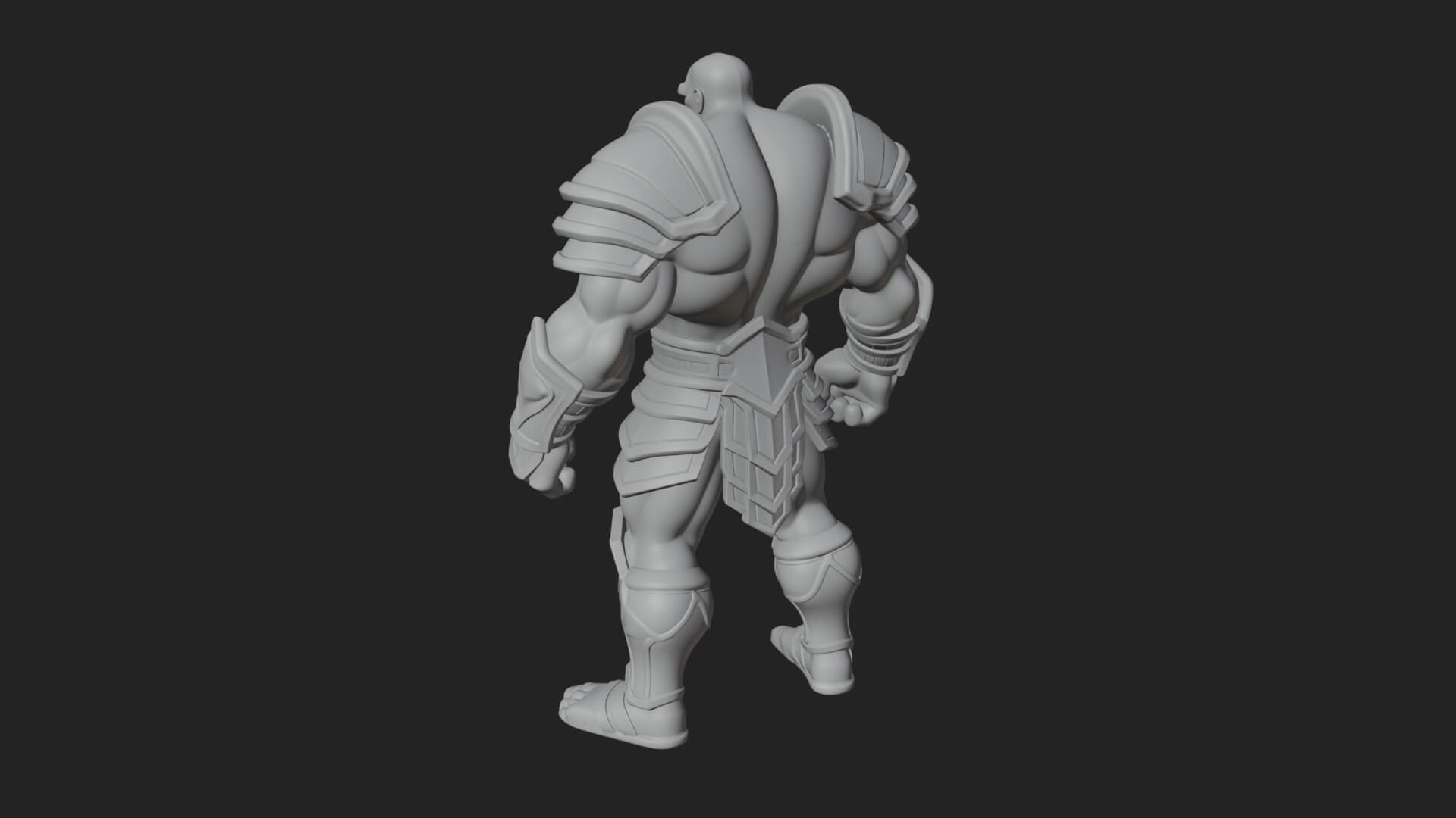 Heavy Armored Brute Statue Design 3 3D Print Model 3D Model