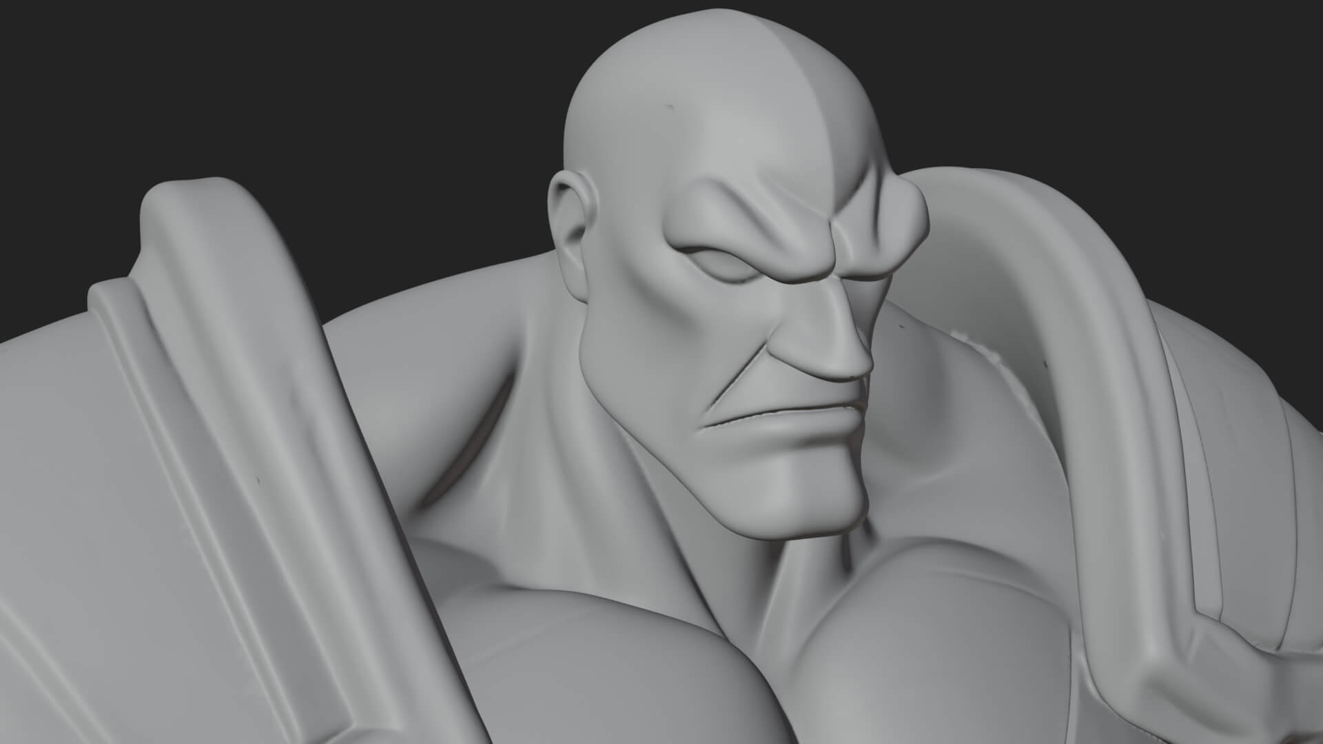 Heavy Armored Brute Statue Design 3 3D Print Model 3D Model