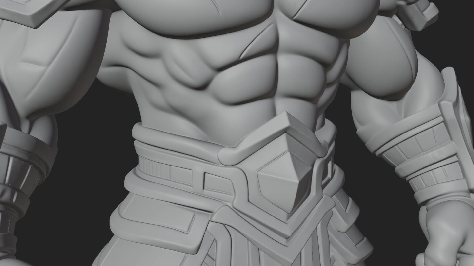 Heavy Armored Brute Statue Design 3 3D Print Model 3D Model