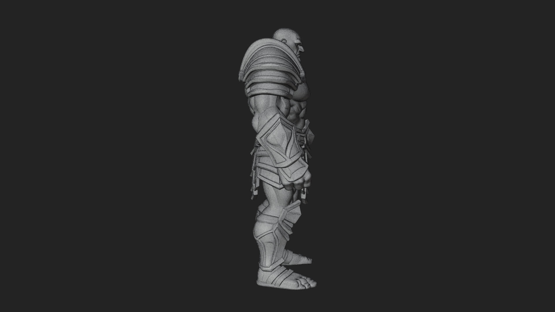 Heavy Armored Brute Statue Design 3 3D Print Model 3D Model