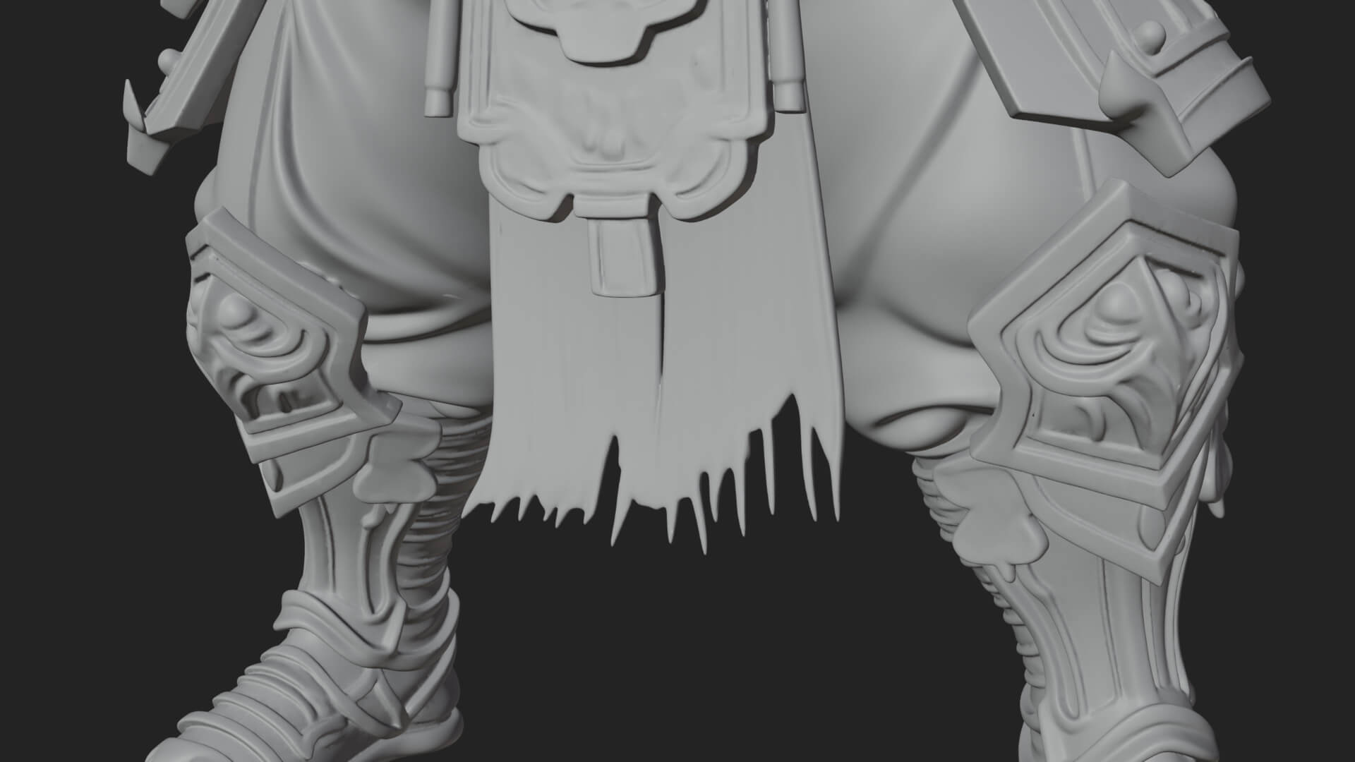Heavy Armored Brute Statue Design 4 3D Print Model 3D Model
