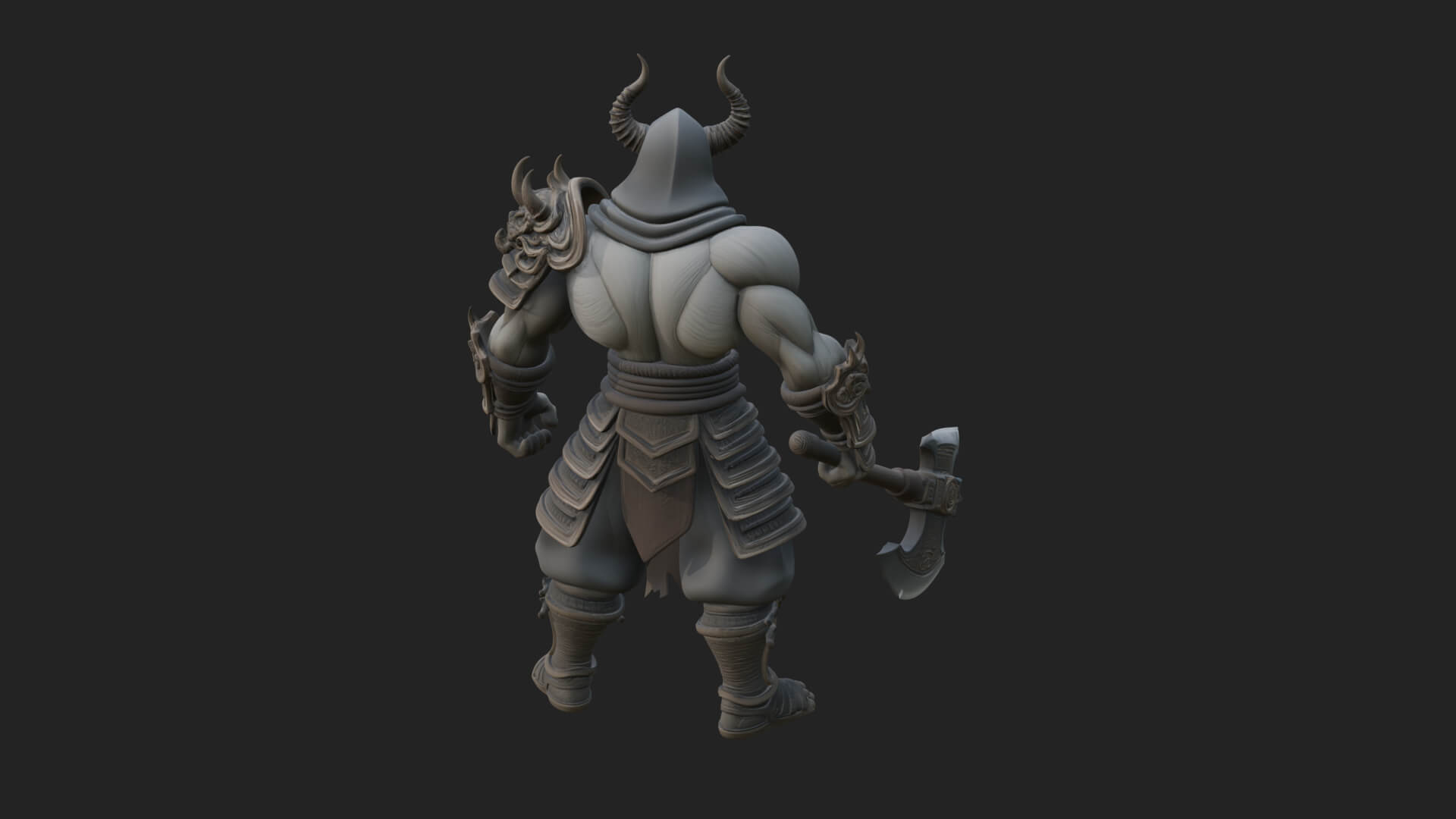 Heavy Armored Brute Statue Design 5 3D Print Model 3D Model