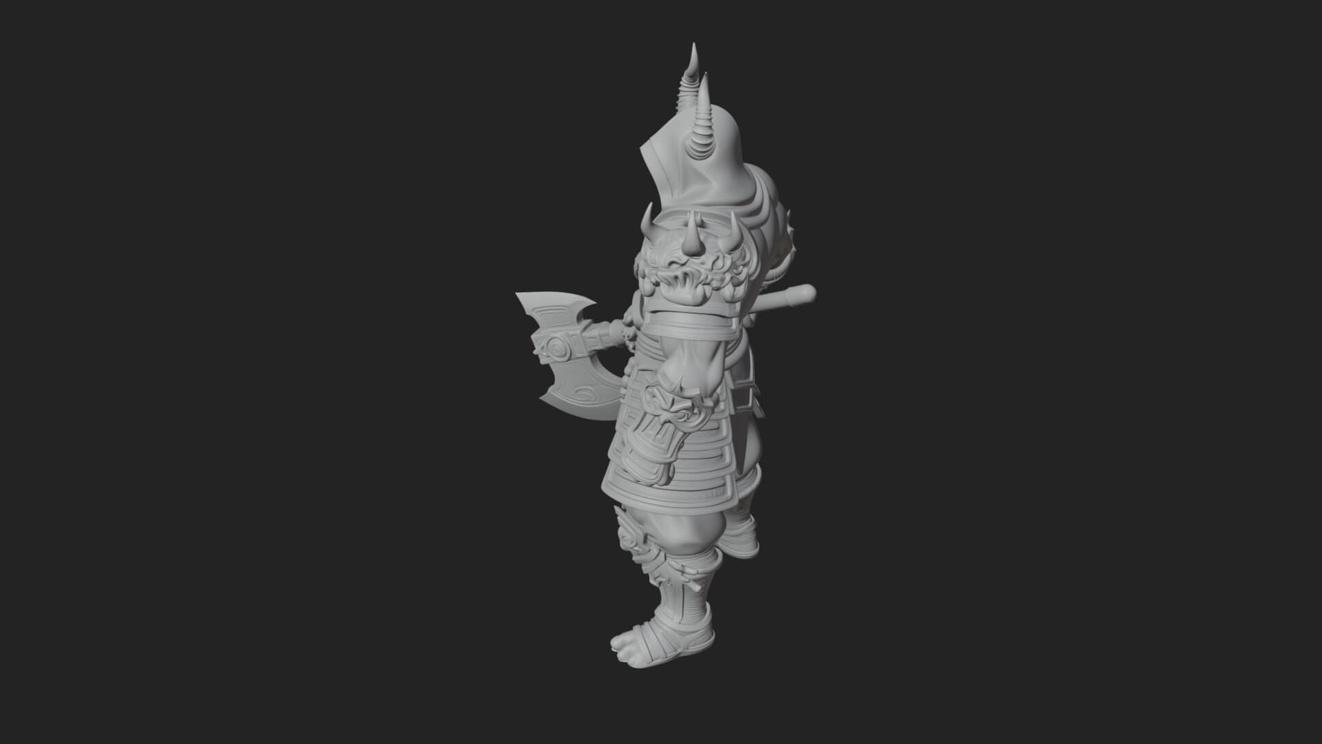 Heavy Armored Brute Statue Design 5 3D Print Model 3D Model