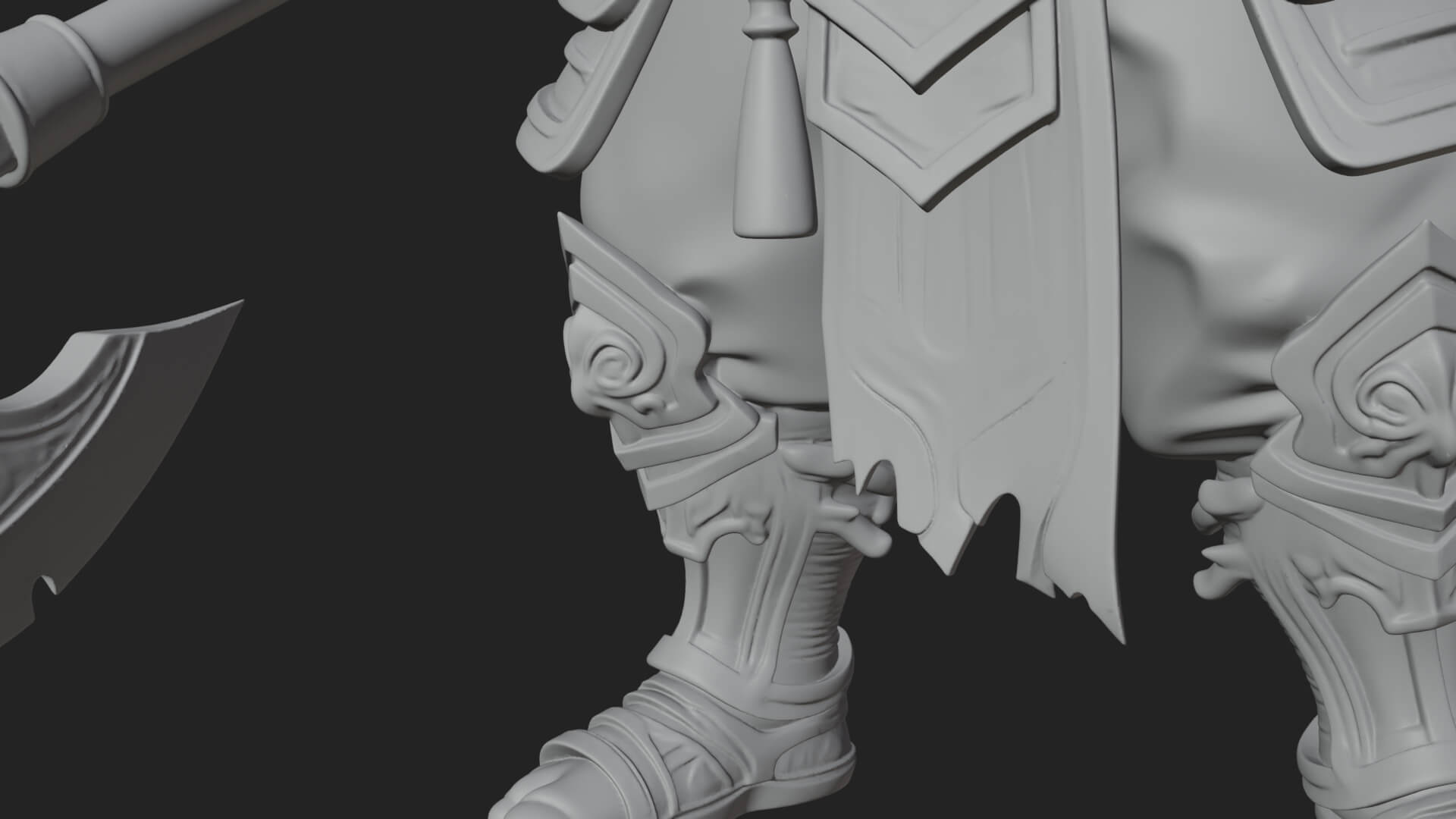 Heavy Armored Brute Statue Design 5 3D Print Model 3D Model
