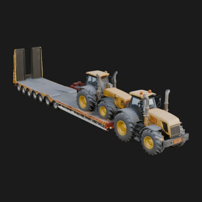 Heavy Haul Trailer Model Design 1 3D Print Model