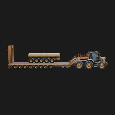 Heavy Haul Trailer Model Design 2 3D Print Model