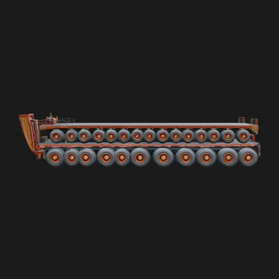 Heavy Haul Trailer Model Design 6 3D Print Model