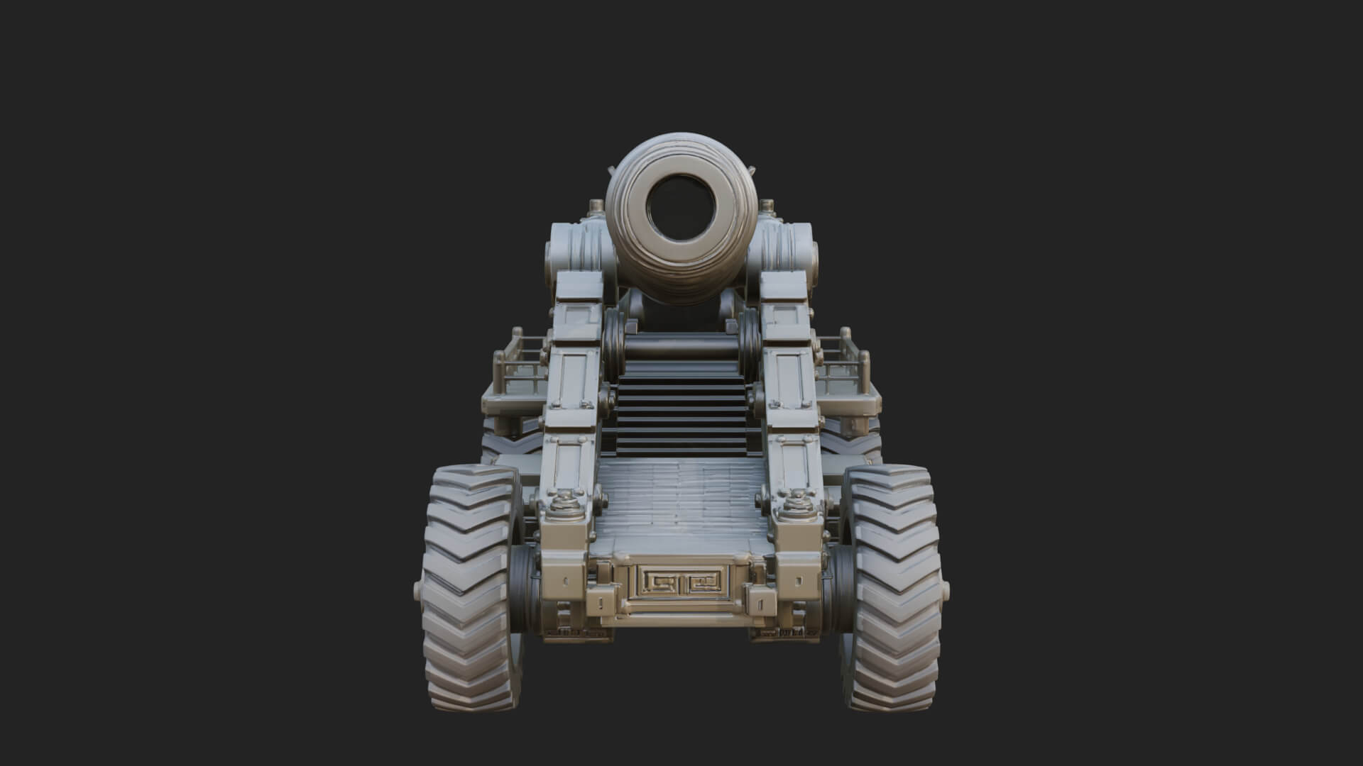 Heavy Siege Cannon Model Design 1 3D Print Model 3D Model