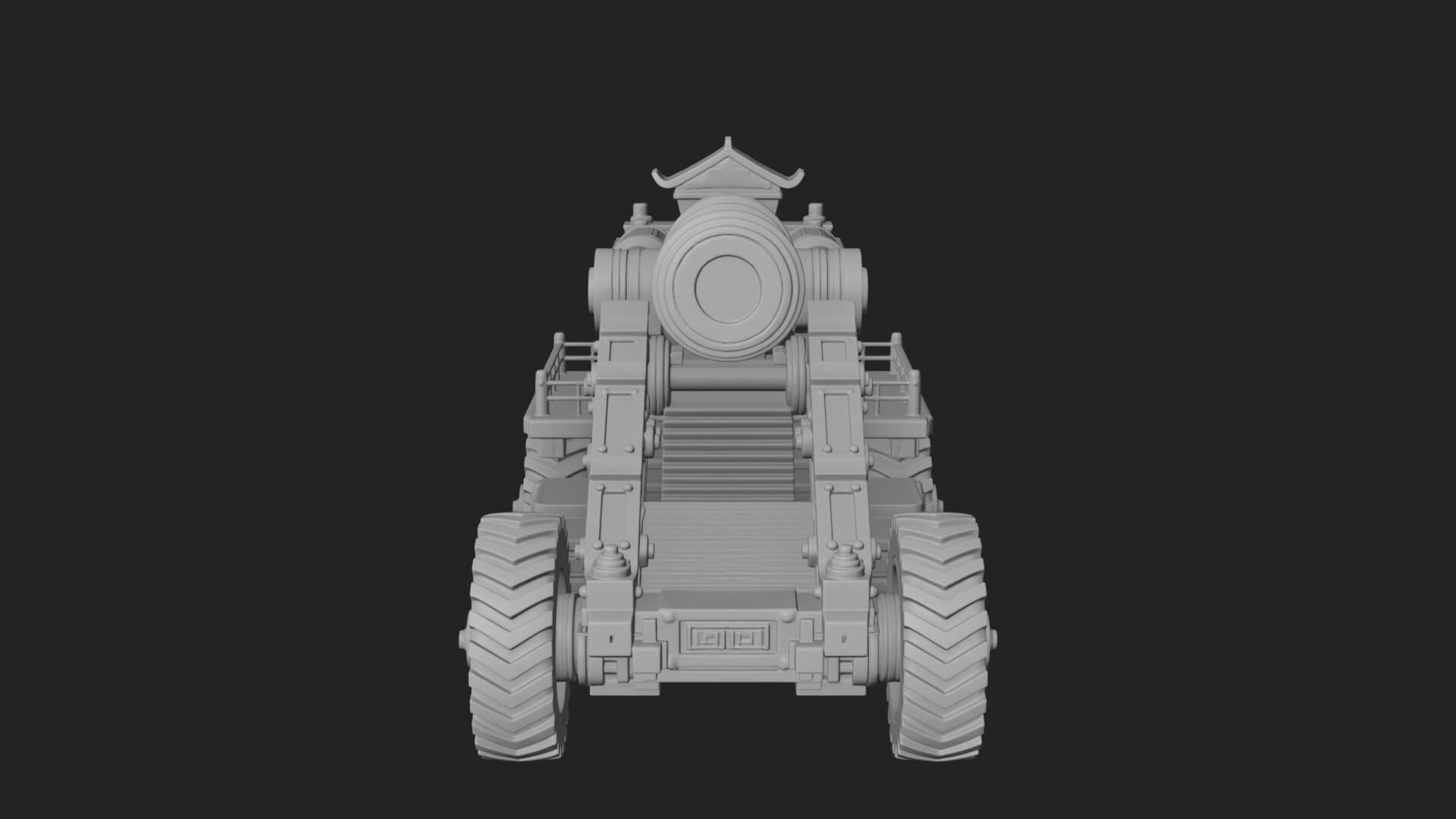 Heavy Siege Cannon Model Design 1 3D Print Model 3D Model