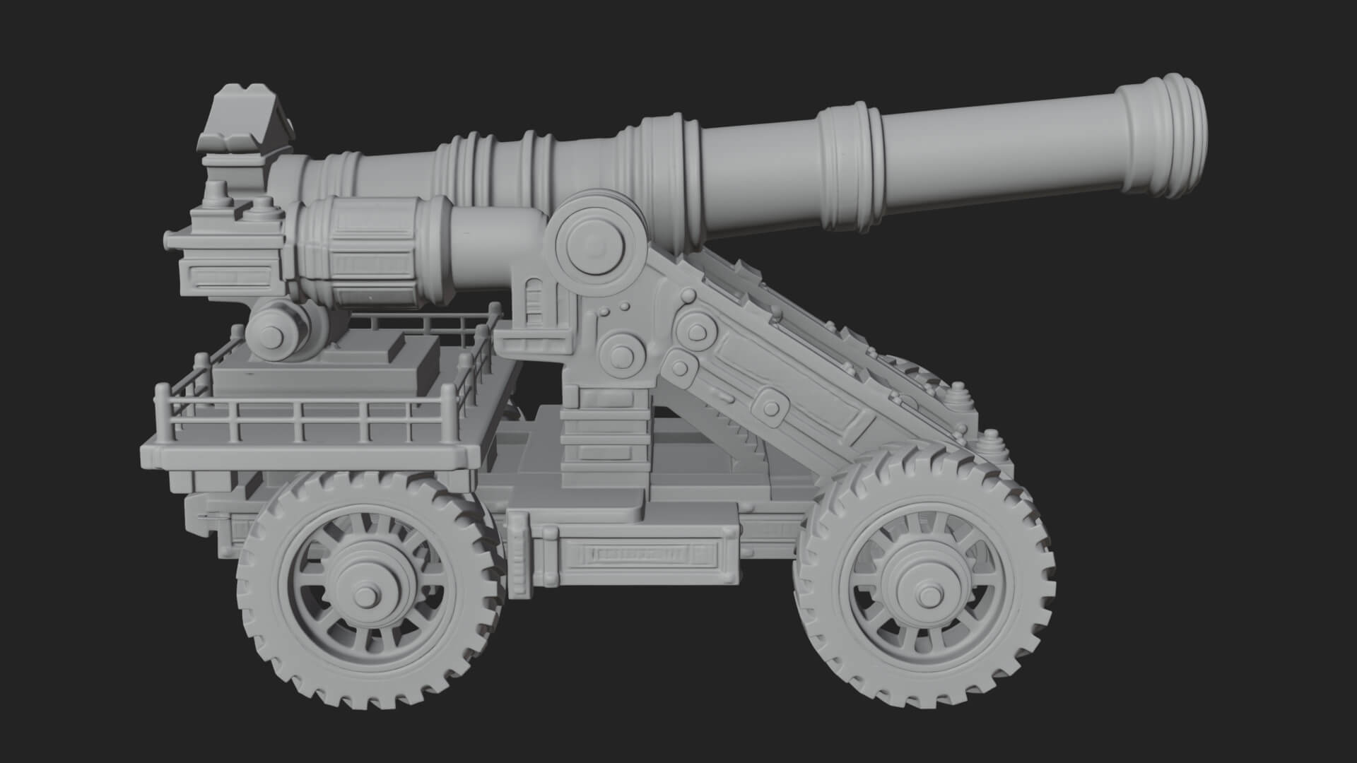 Heavy Siege Cannon Model Design 1 3D Print Model 3D Model