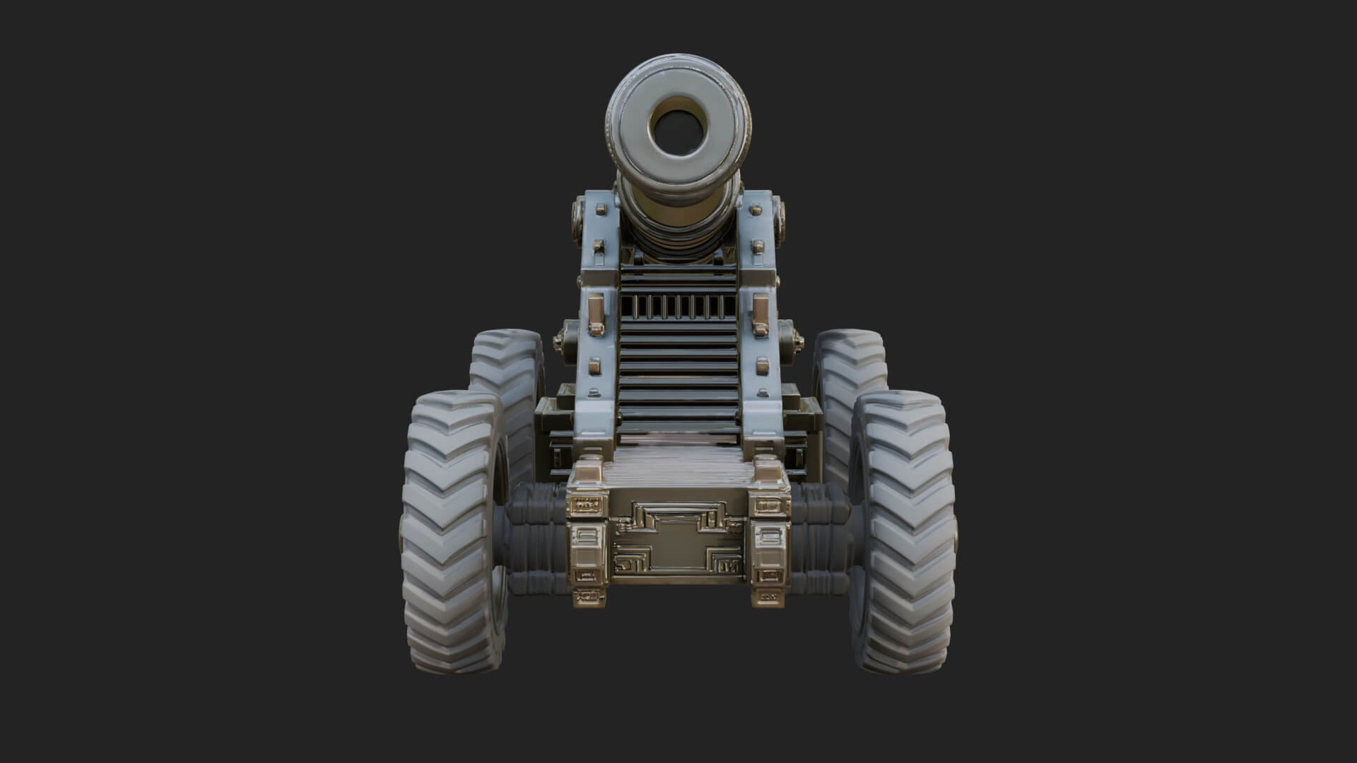 Heavy Siege Cannon Model Design 2 3D Print Model 3D Model