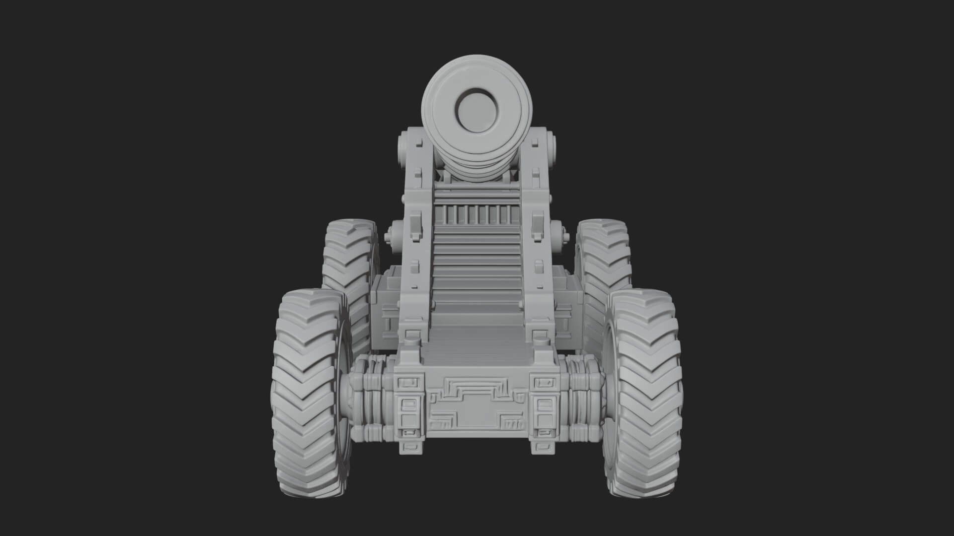 Heavy Siege Cannon Model Design 2 3D Print Model 3D Model