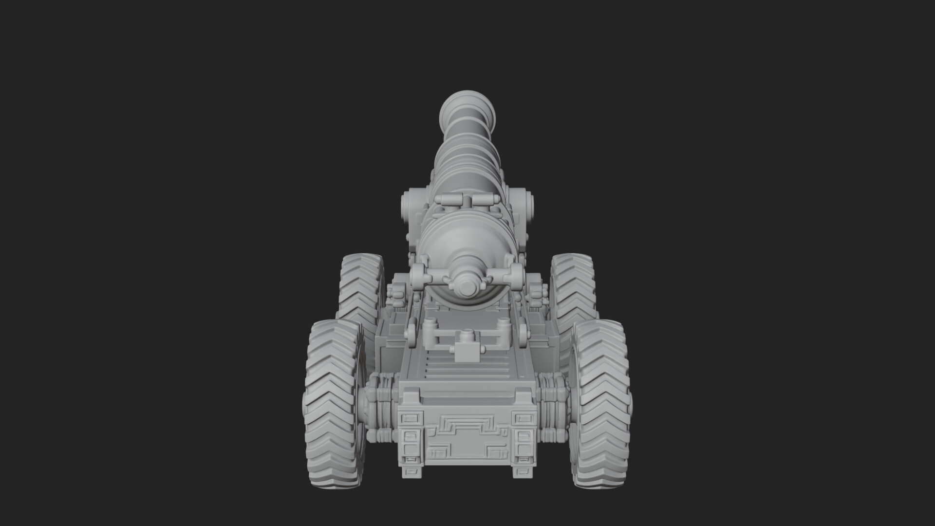 Heavy Siege Cannon Model Design 2 3D Print Model 3D Model
