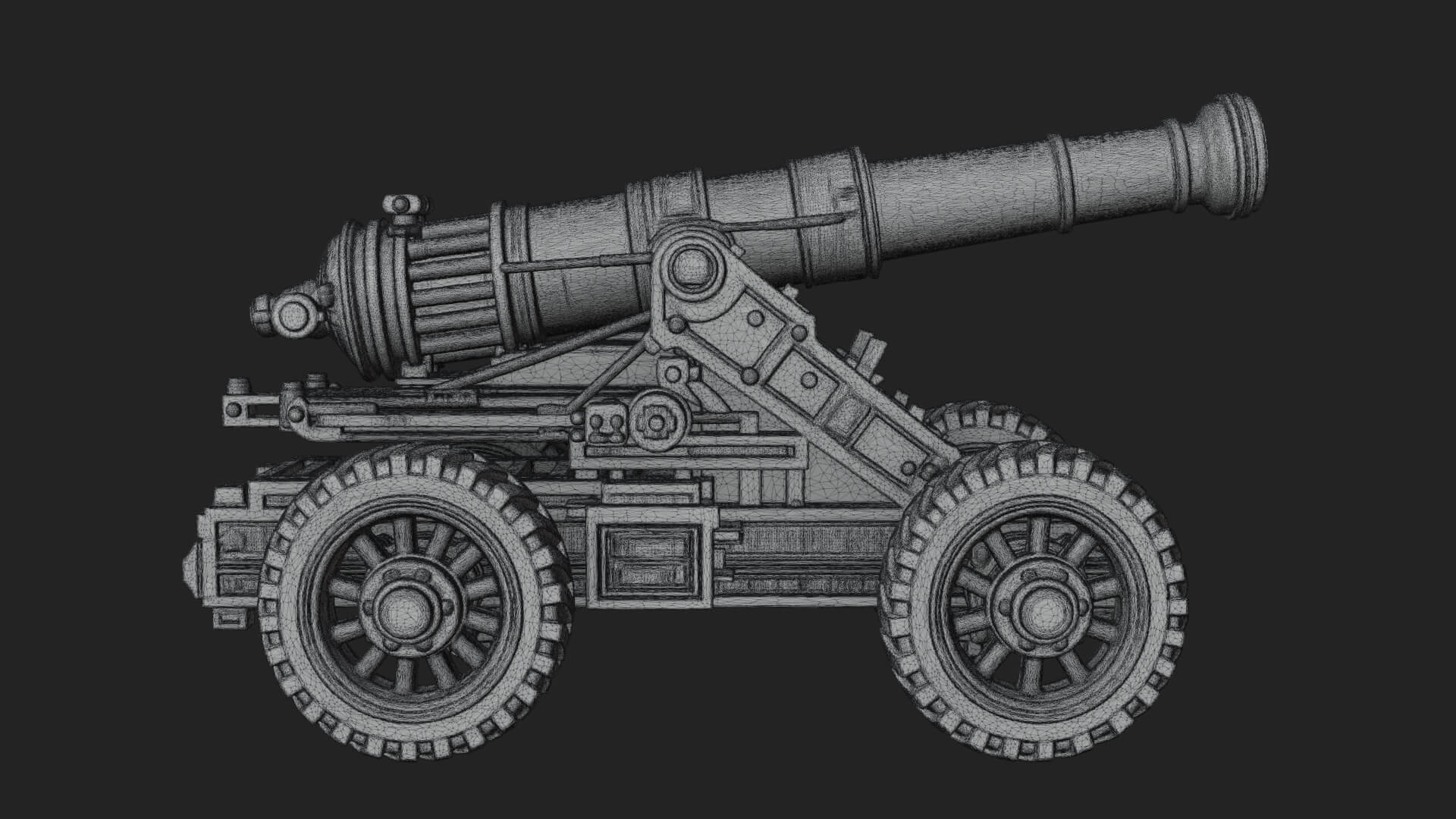 Heavy Siege Cannon Model Design 2 3D Print Model 3D Model