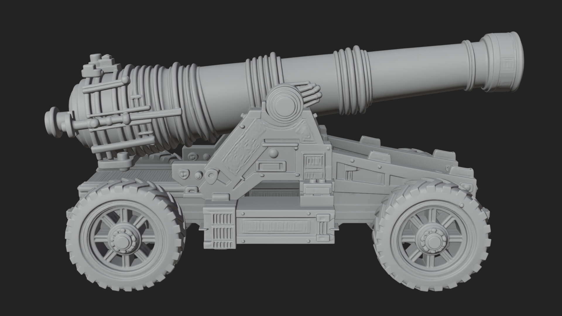 Heavy Siege Cannon Model Design 3 3D Print Model 3D Model