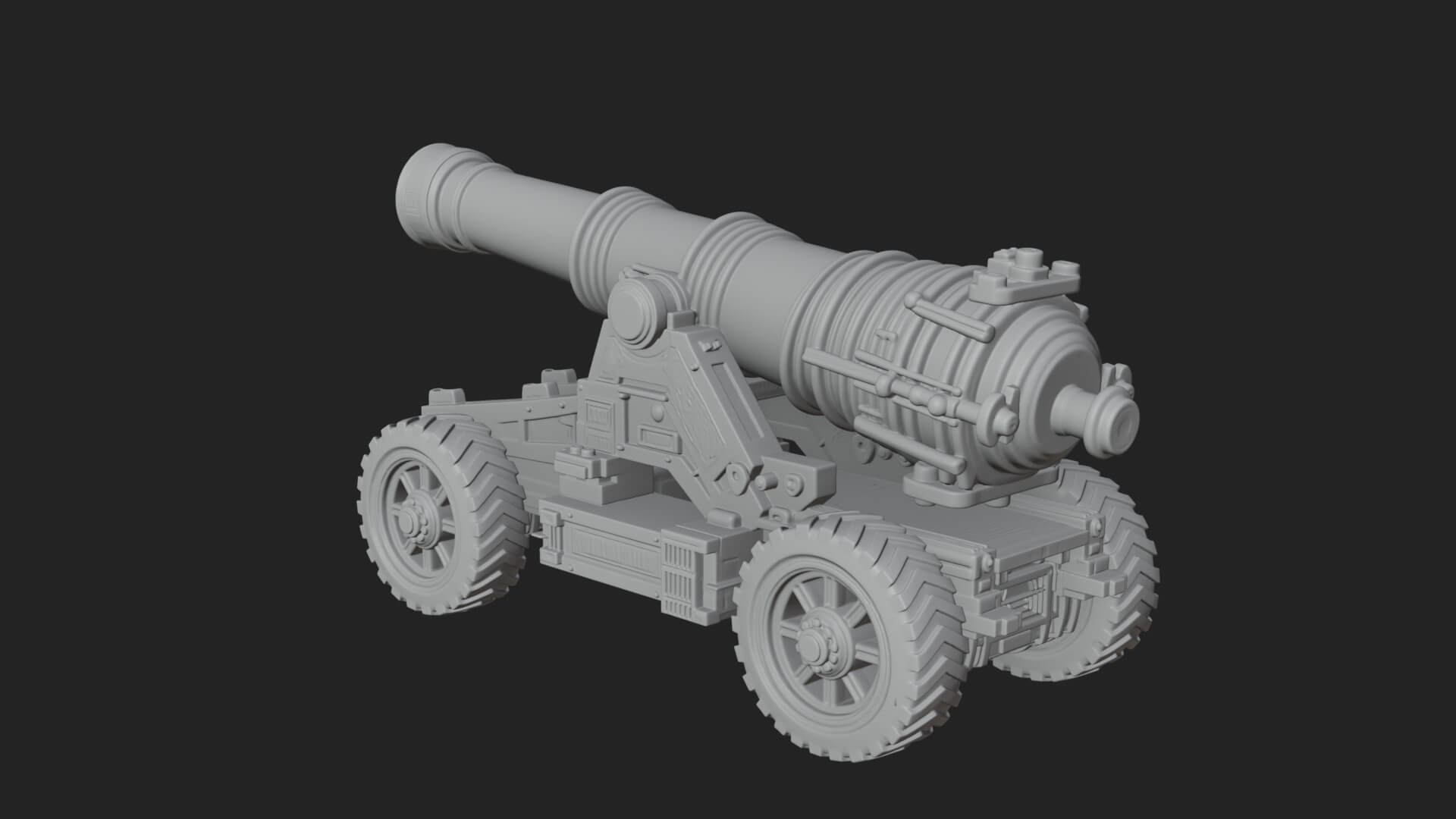 Heavy Siege Cannon Model Design 3 3D Print Model 3D Model