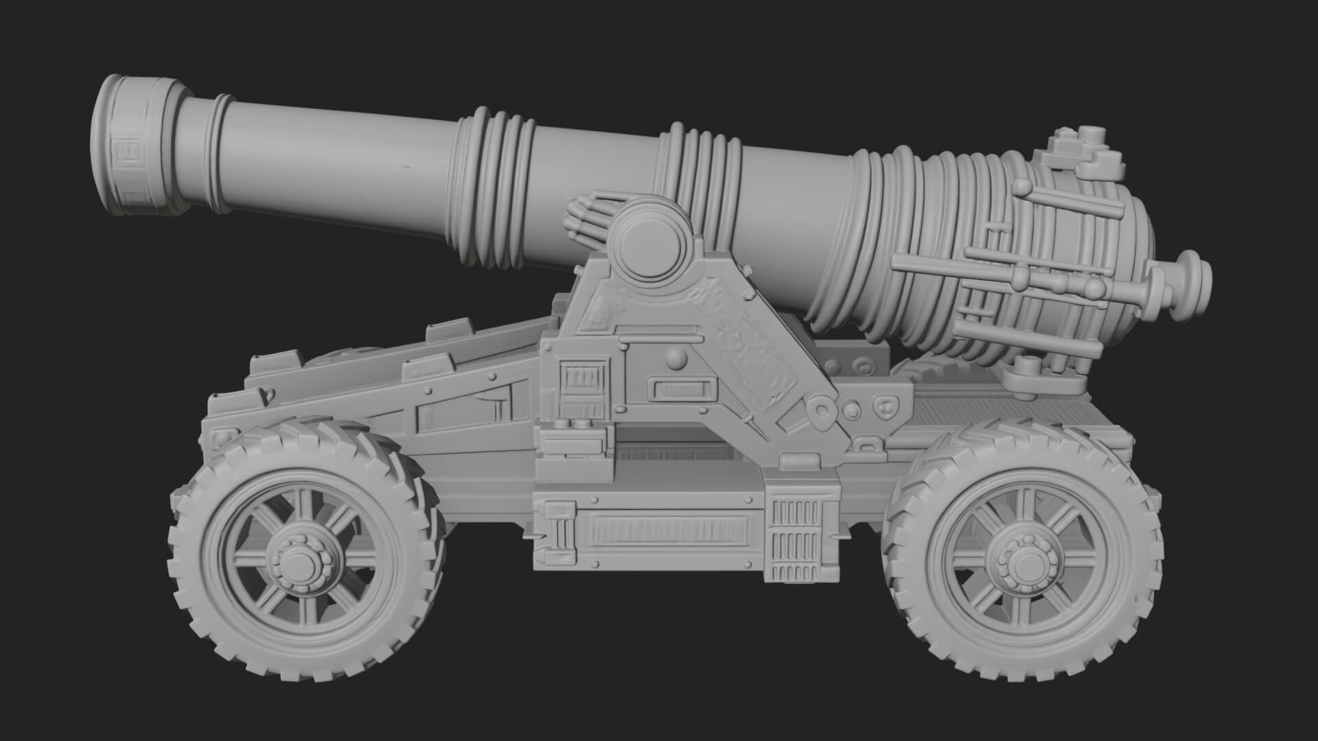 Heavy Siege Cannon Model Design 3 3D Print Model 3D Model