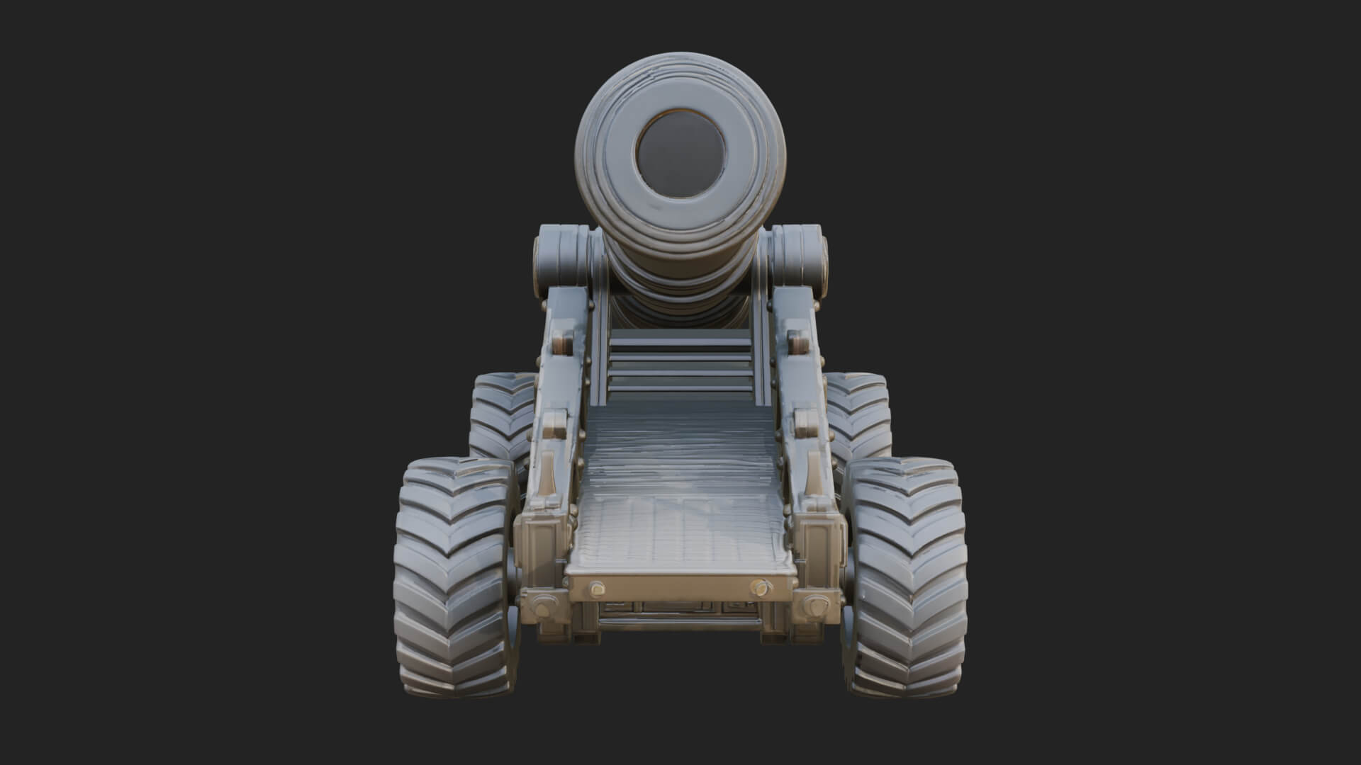 Heavy Siege Cannon Model Design 4 3D Print Model 3D Model