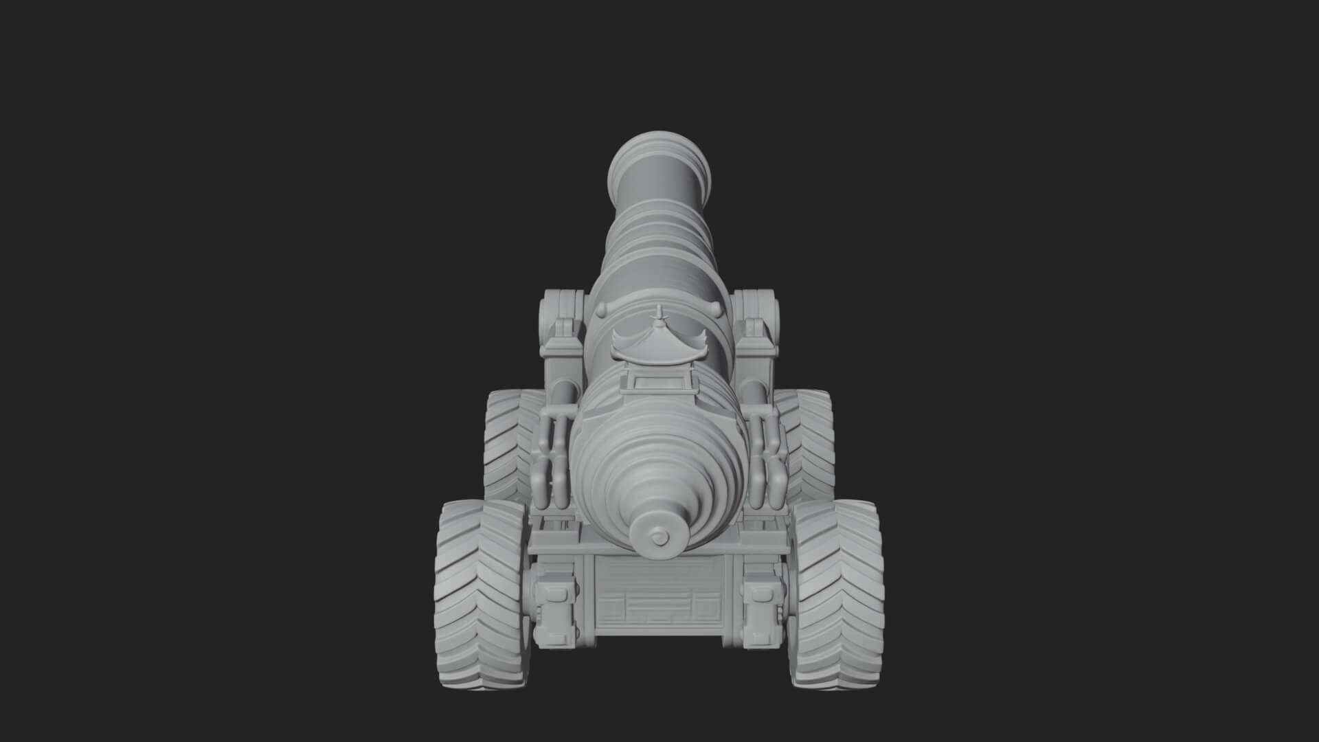 Heavy Siege Cannon Model Design 4 3D Print Model 3D Model