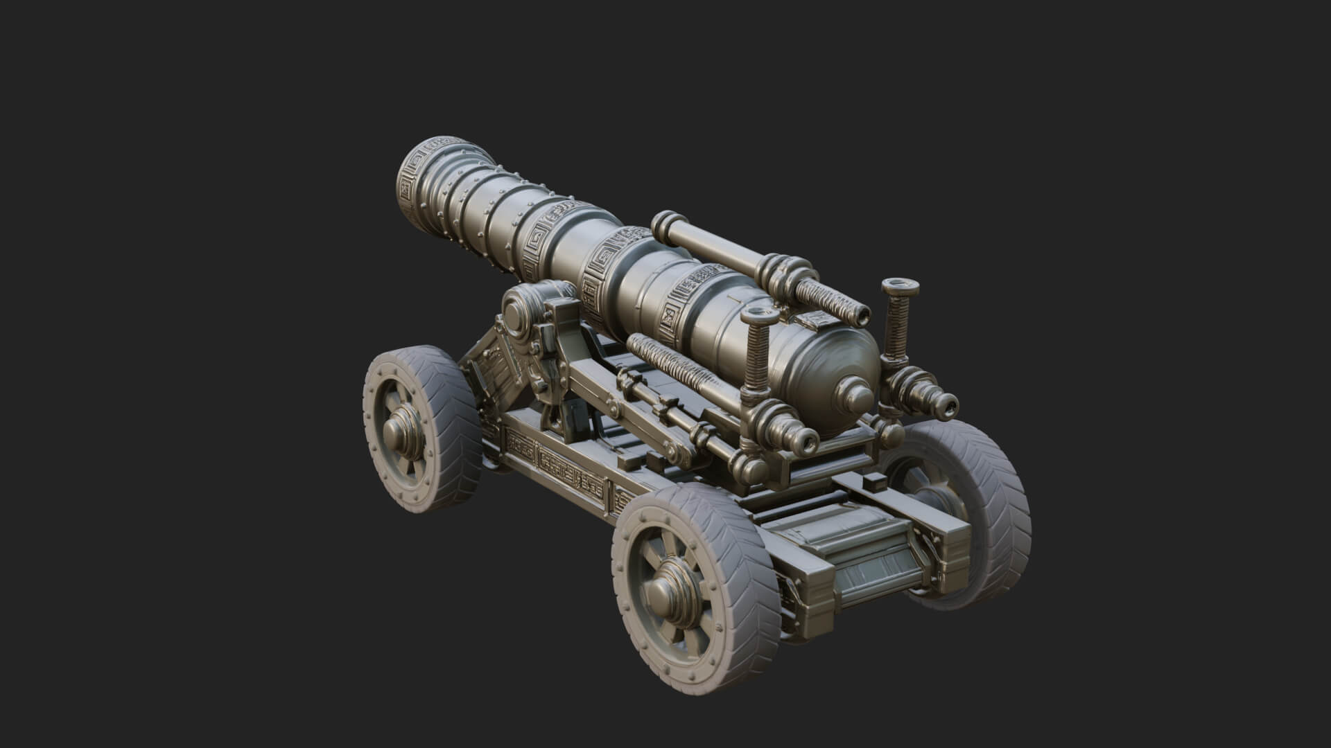 Heavy Siege Cannon Model Design 5 3D Print Model 3D Model
