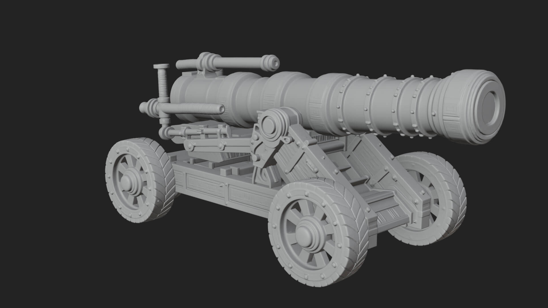 Heavy Siege Cannon Model Design 5 3D Print Model 3D Model