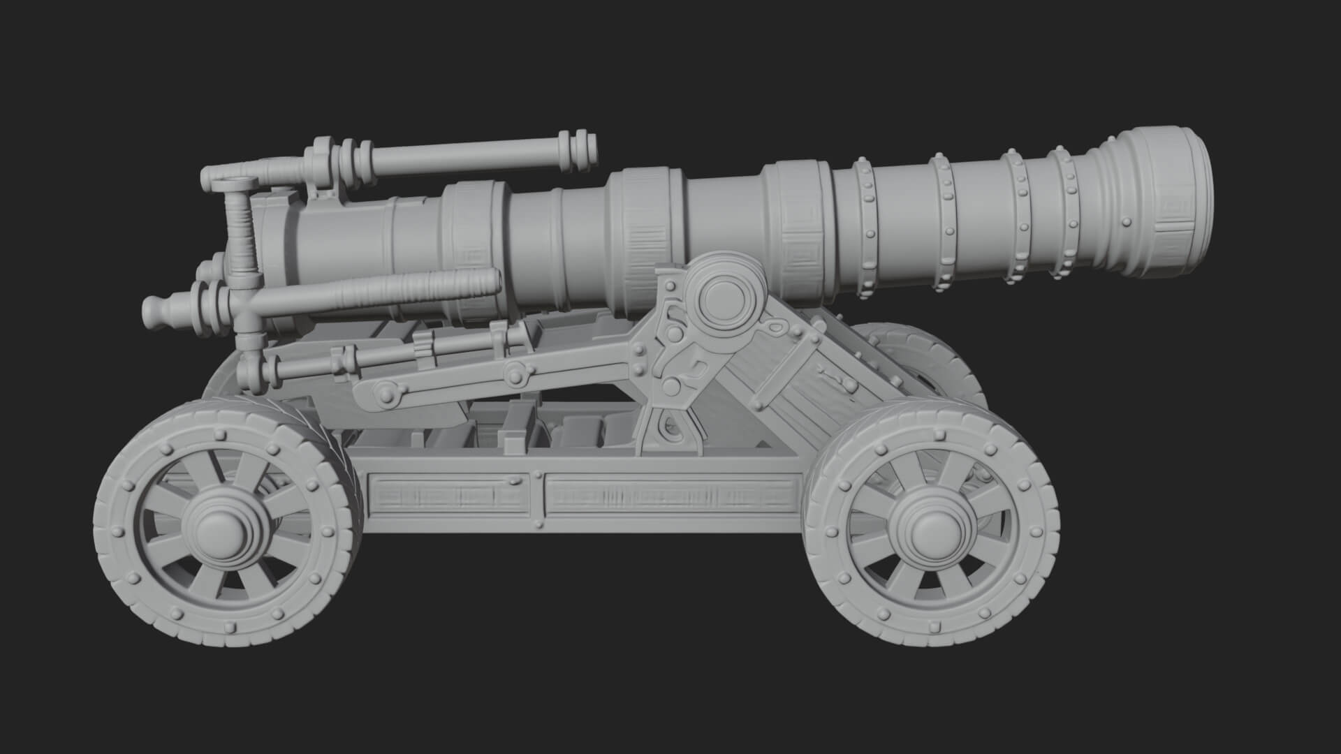 Heavy Siege Cannon Model Design 5 3D Print Model 3D Model