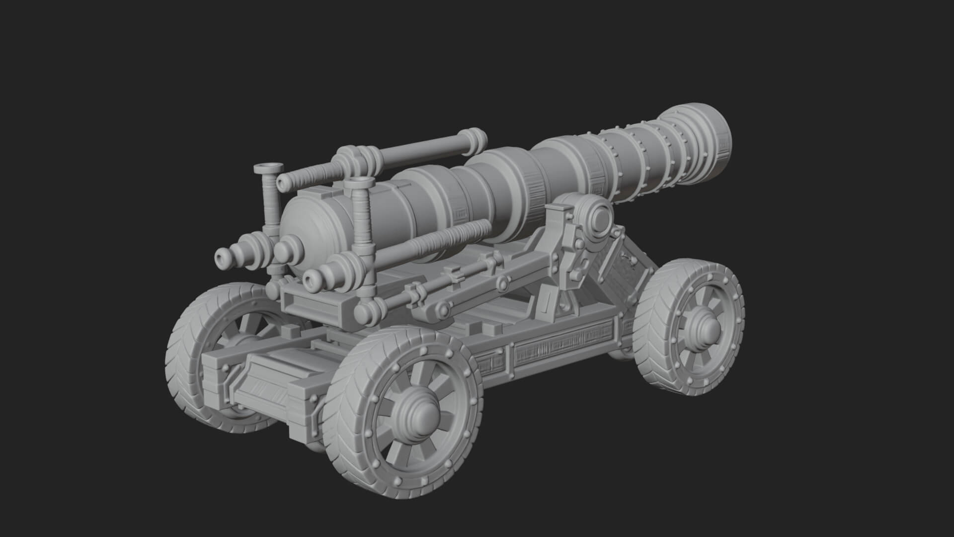 Heavy Siege Cannon Model Design 5 3D Print Model 3D Model