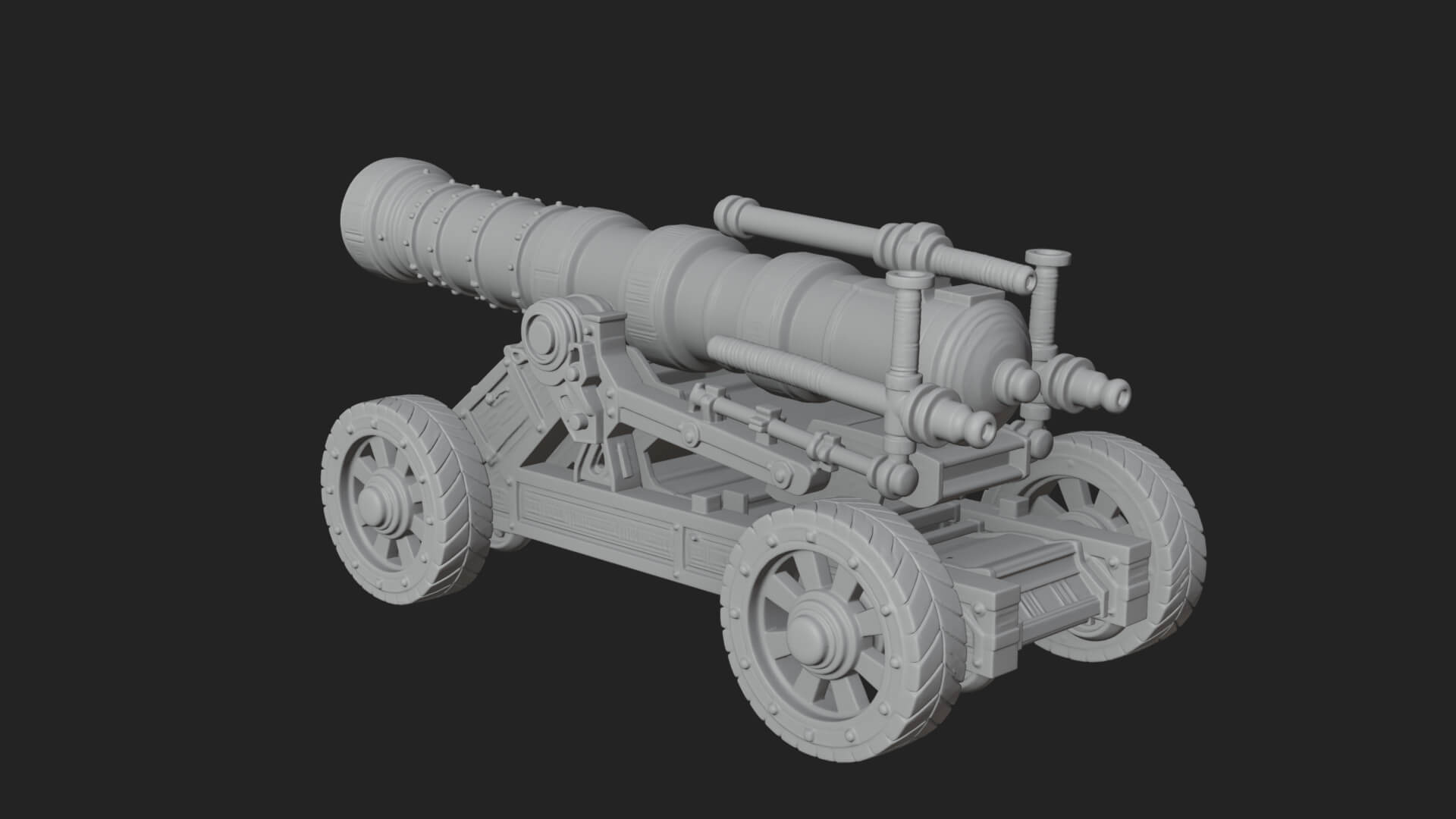 Heavy Siege Cannon Model Design 5 3D Print Model 3D Model