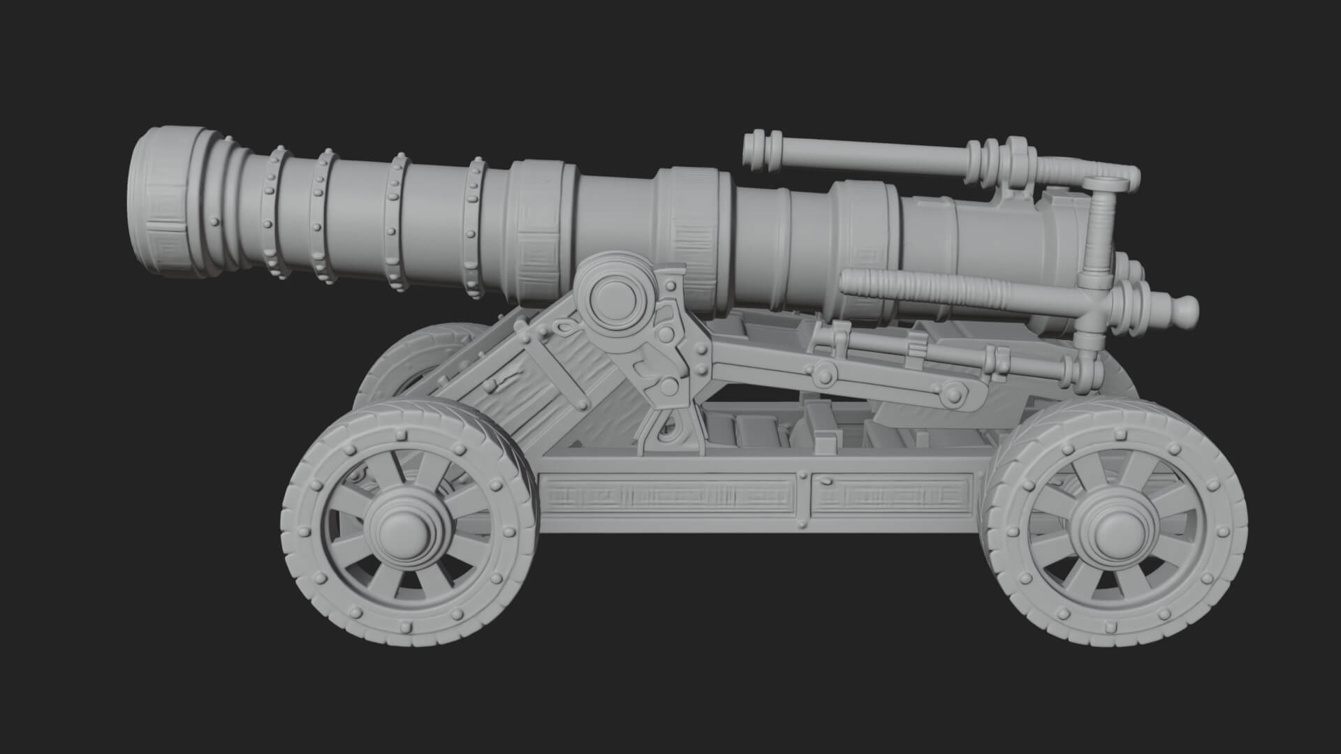 Heavy Siege Cannon Model Design 5 3D Print Model 3D Model