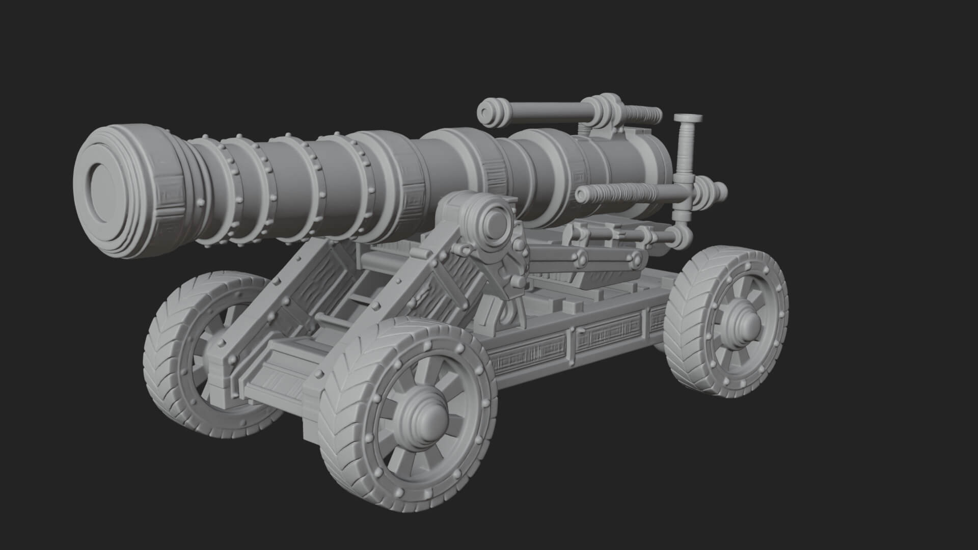 Heavy Siege Cannon Model Design 5 3D Print Model 3D Model