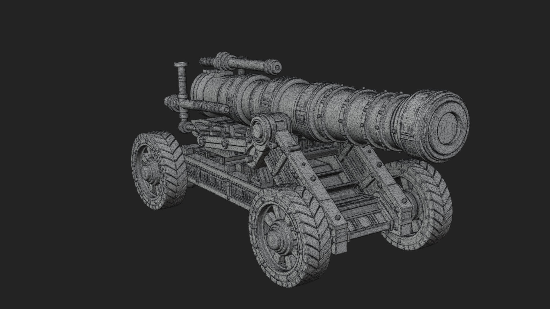 Heavy Siege Cannon Model Design 5 3D Print Model 3D Model