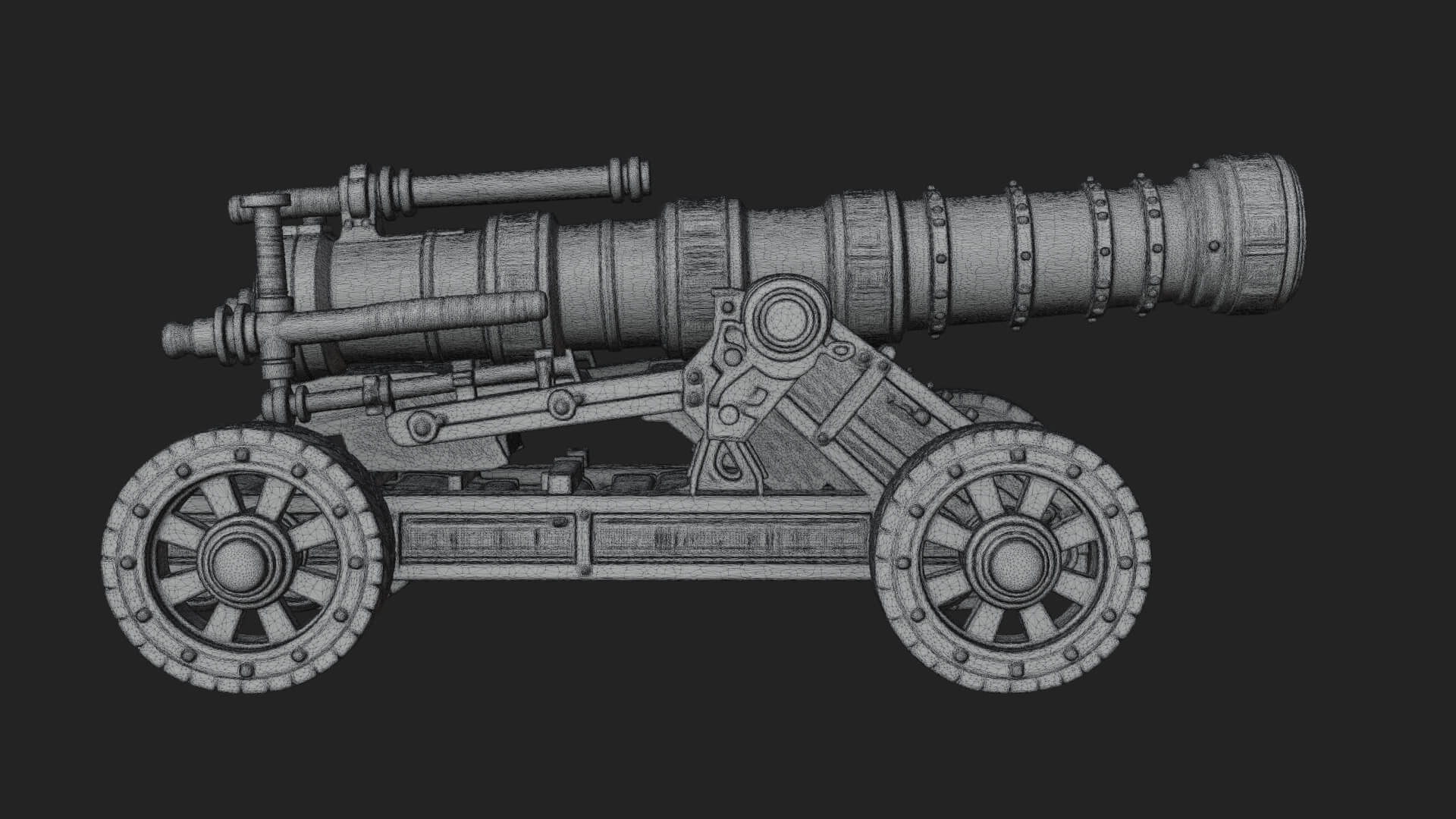 Heavy Siege Cannon Model Design 5 3D Print Model 3D Model