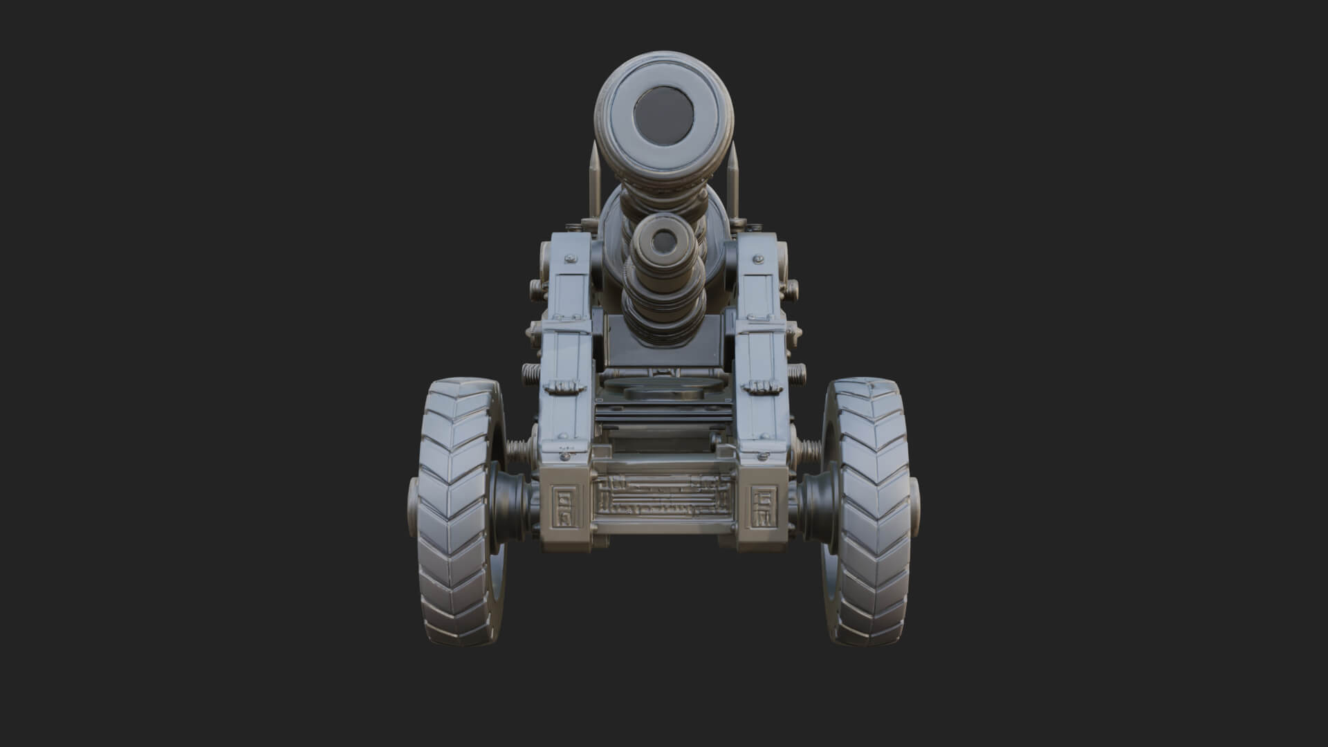 Heavy Siege Cannon Model Design 6 3D Print Model 3D Model