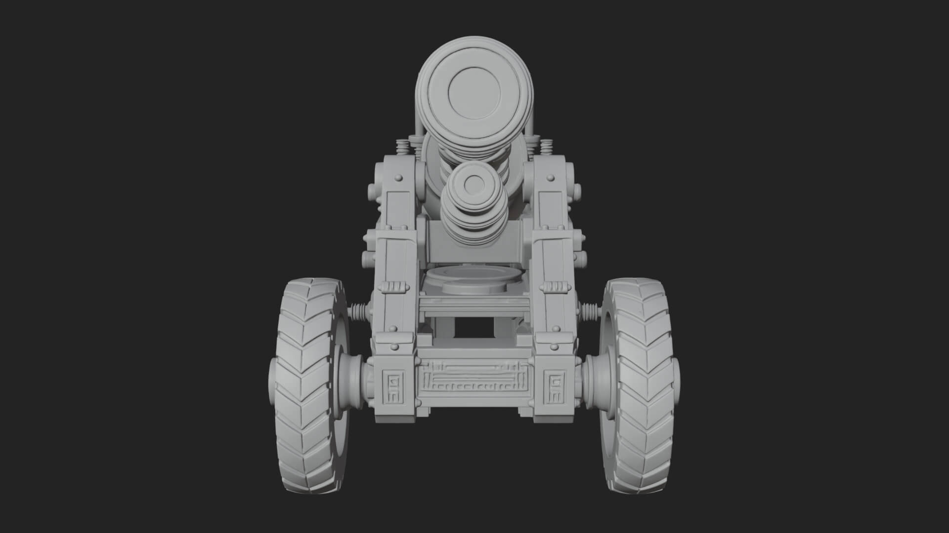 Heavy Siege Cannon Model Design 6 3D Print Model 3D Model