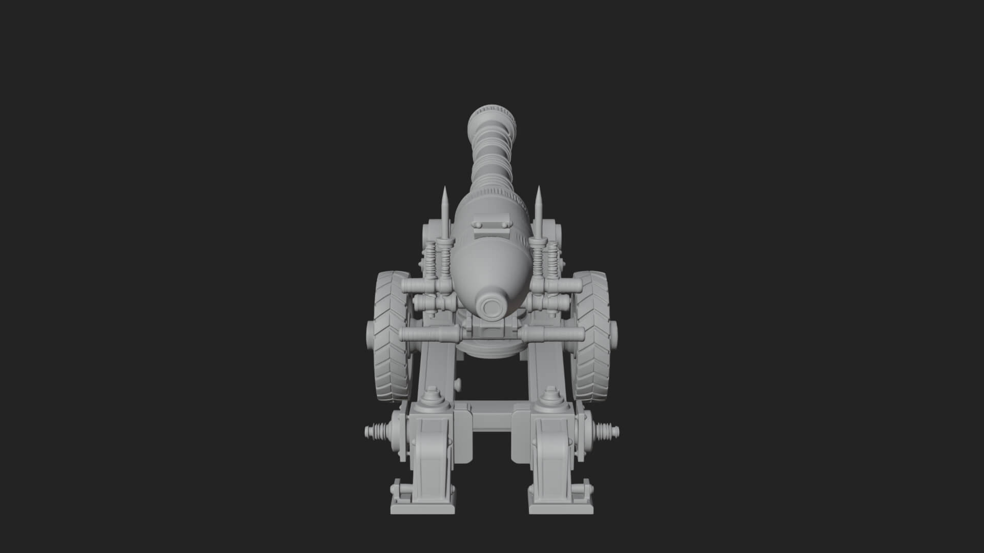Heavy Siege Cannon Model Design 6 3D Print Model 3D Model
