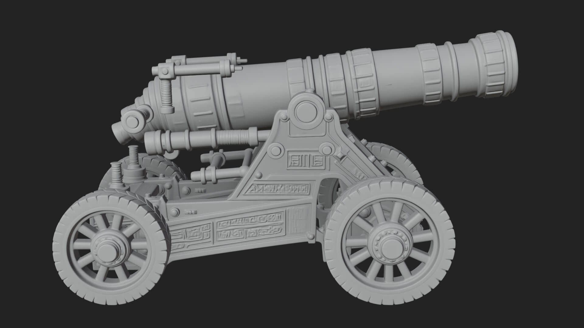 Heavy Siege Cannon Model Design 7 3D Print Model 3D Model
