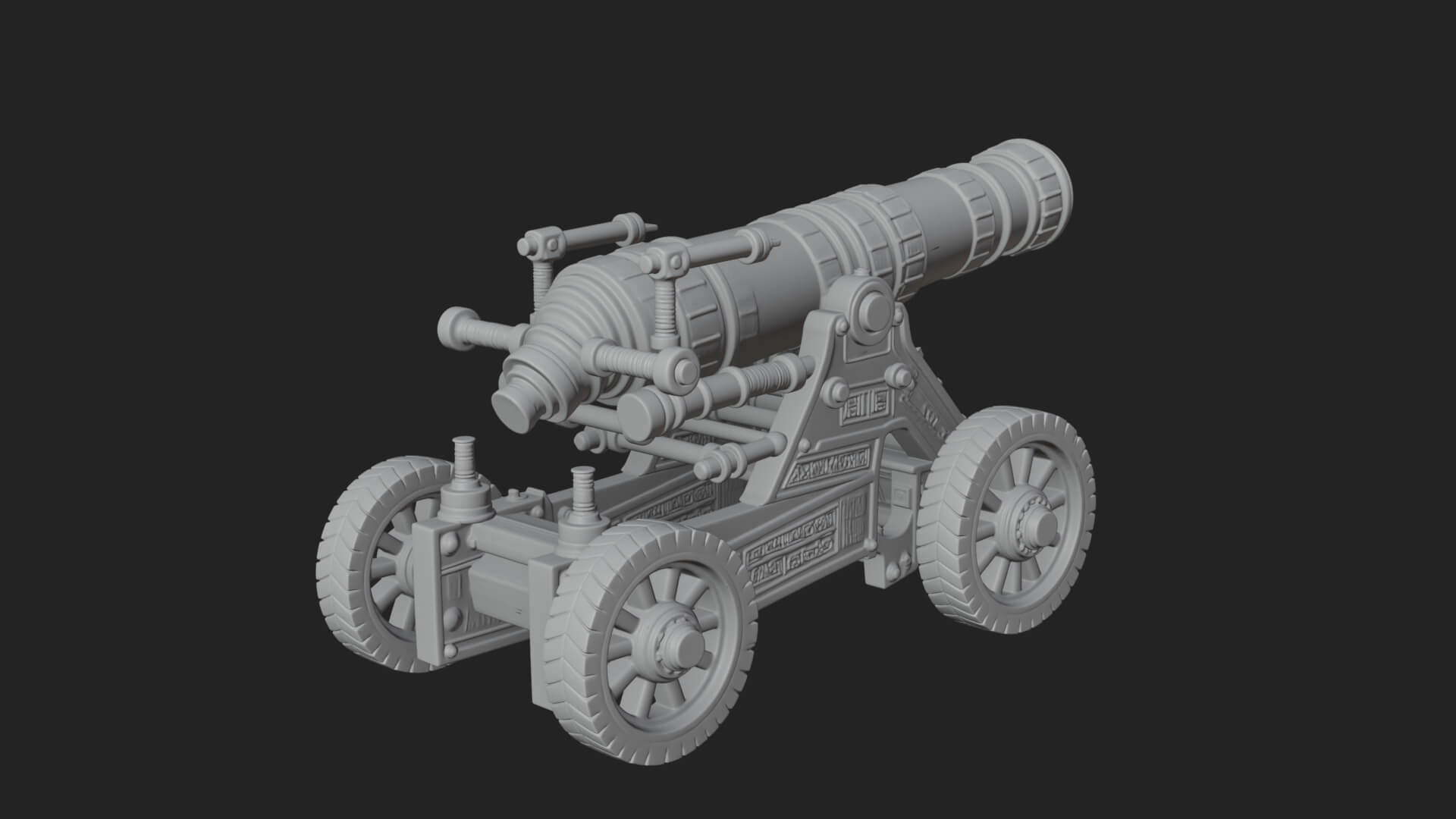 Heavy Siege Cannon Model Design 7 3D Print Model 3D Model