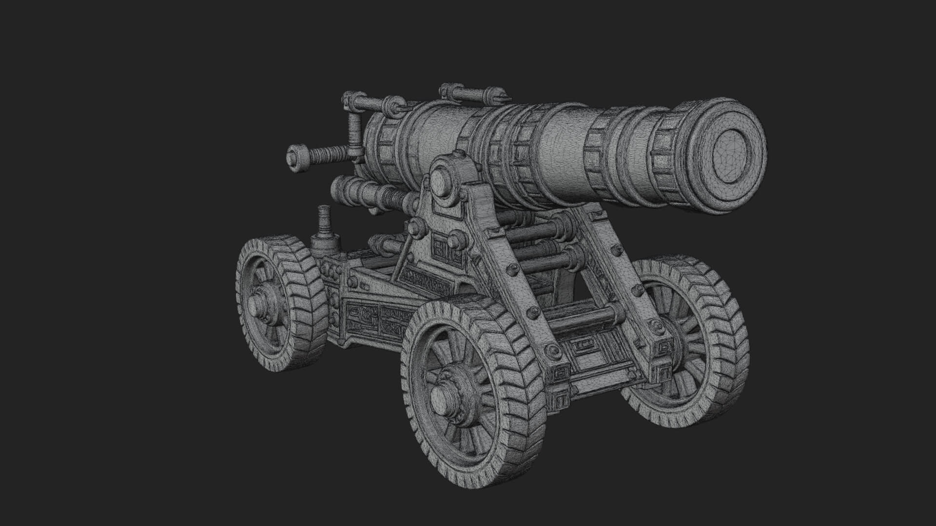 Heavy Siege Cannon Model Design 7 3D Print Model 3D Model
