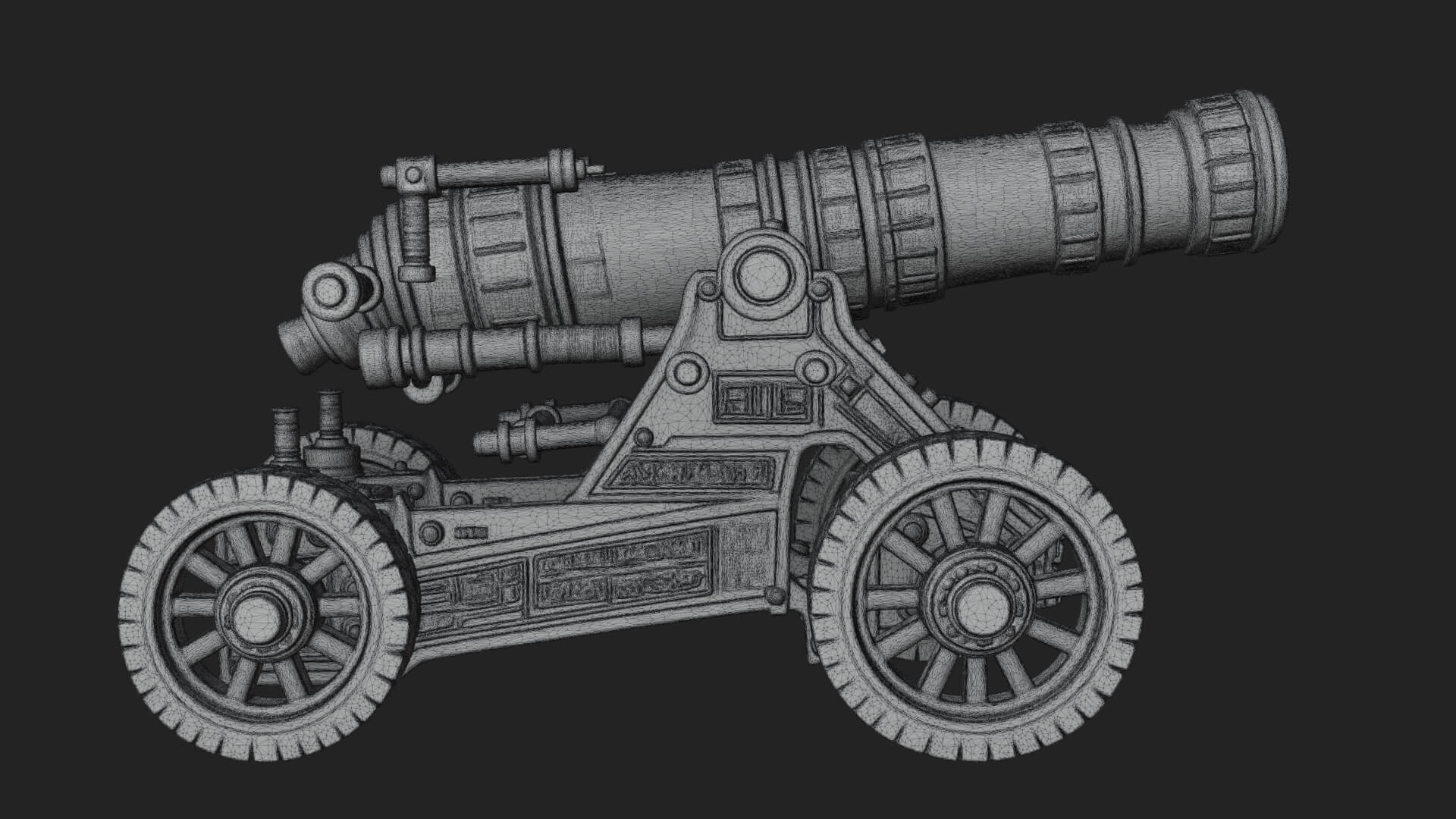 Heavy Siege Cannon Model Design 7 3D Print Model 3D Model