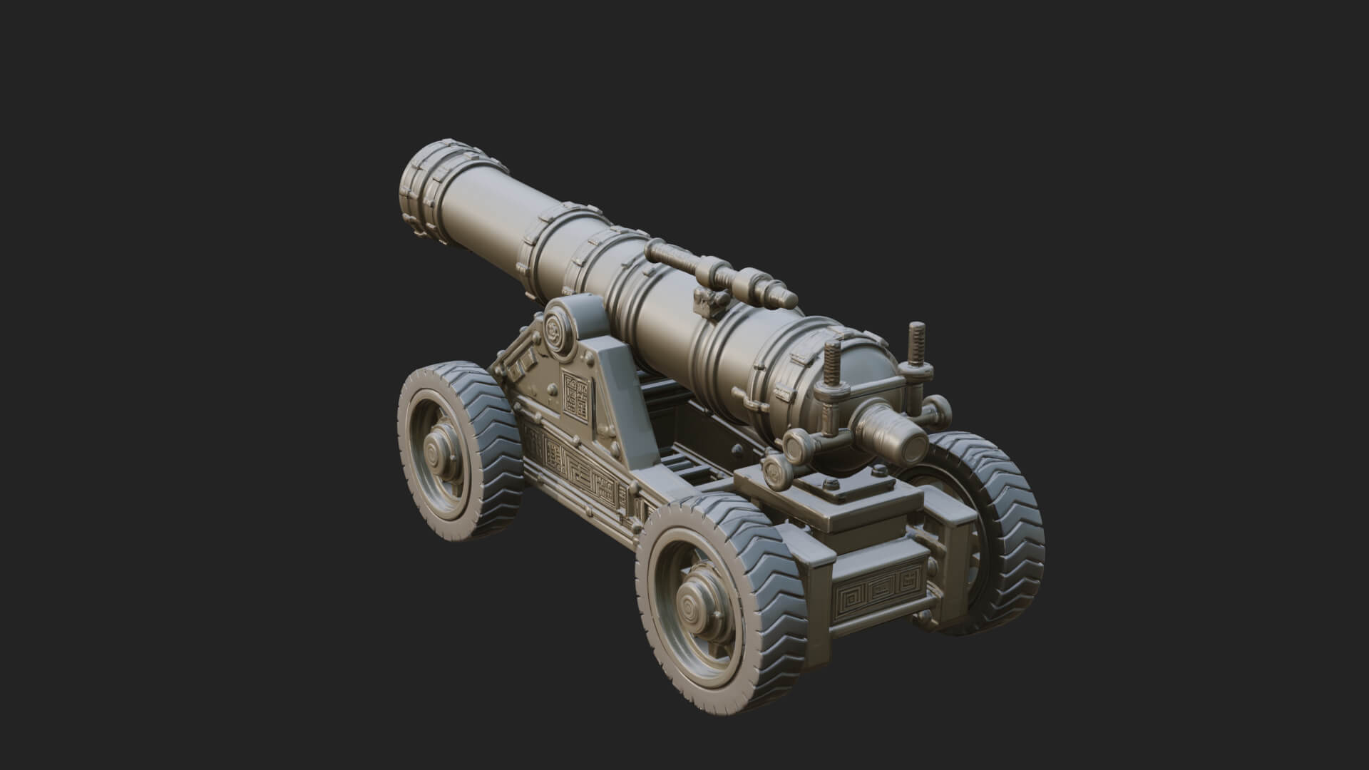 Heavy Siege Cannon Model Design 8 3D Print Model 3D Model