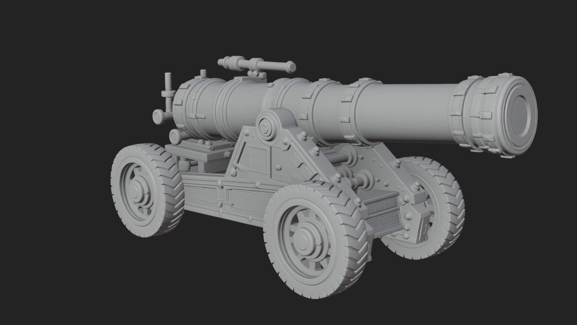 Heavy Siege Cannon Model Design 8 3D Print Model 3D Model