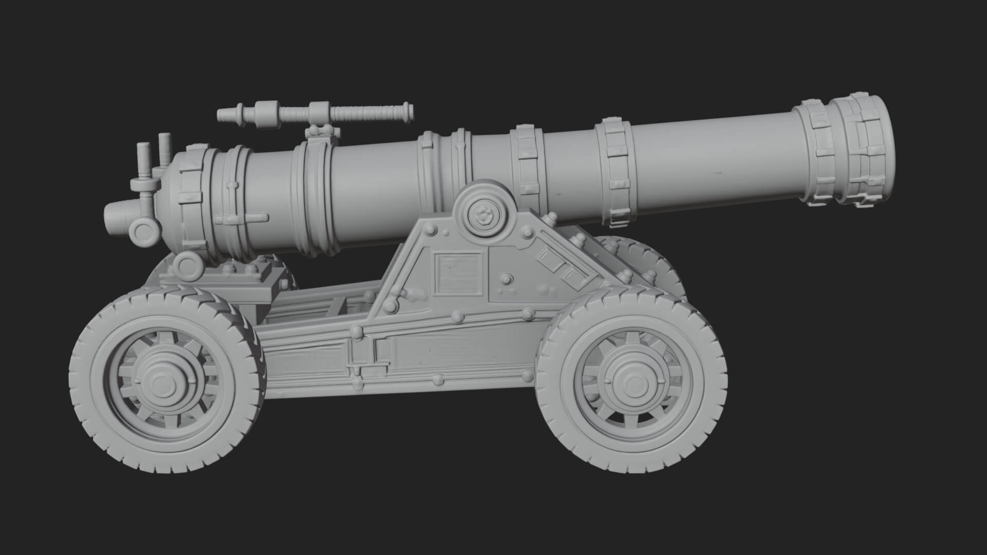 Heavy Siege Cannon Model Design 8 3D Print Model 3D Model