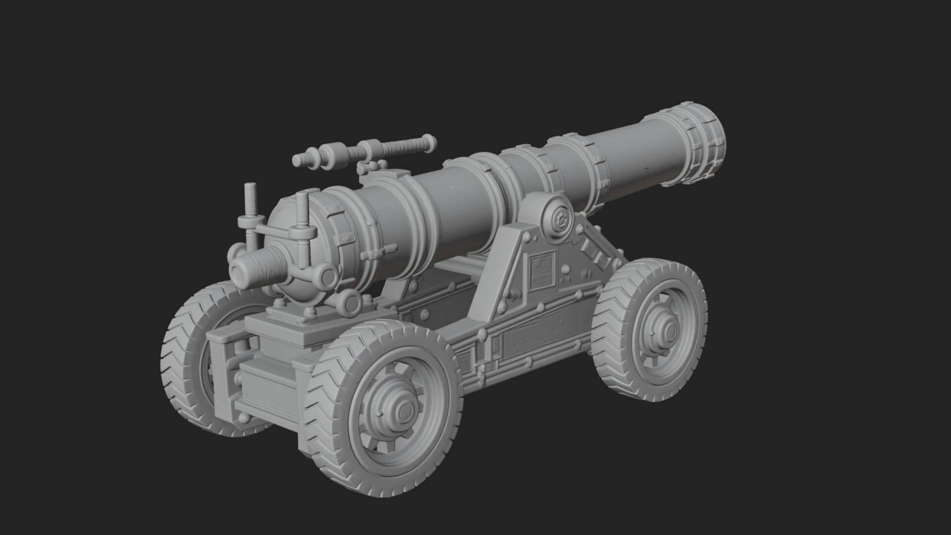 Heavy Siege Cannon Model Design 8 3D Print Model 3D Model