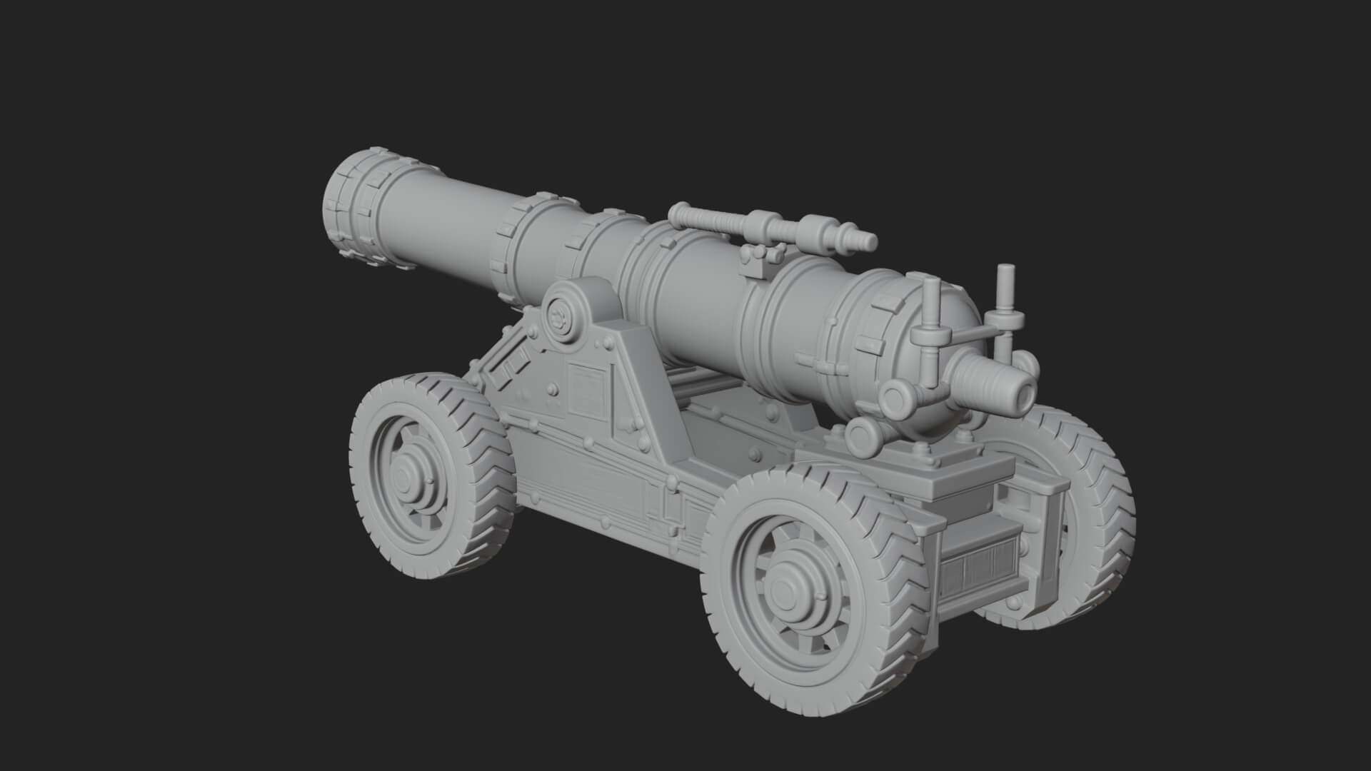 Heavy Siege Cannon Model Design 8 3D Print Model 3D Model