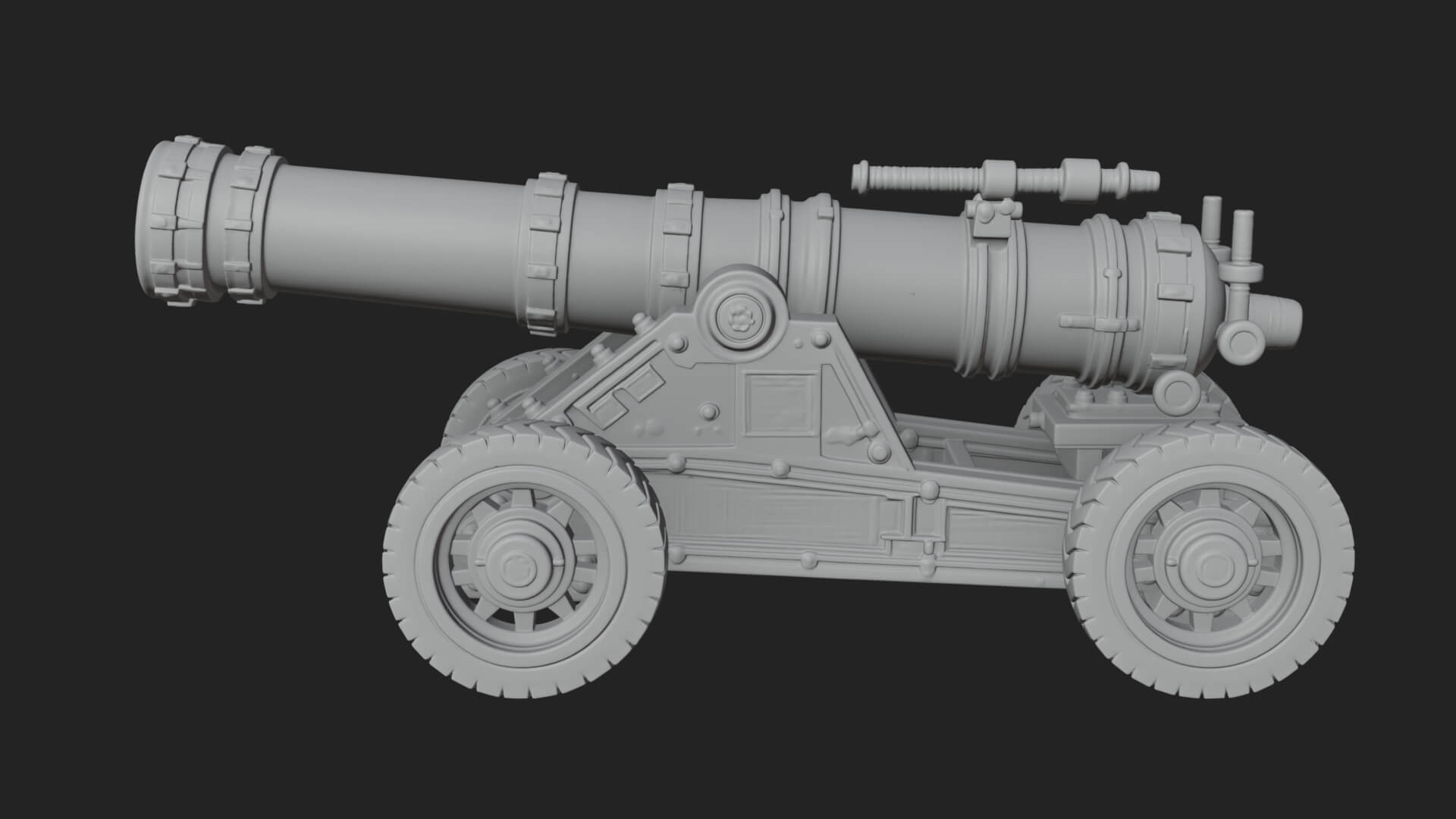 Heavy Siege Cannon Model Design 8 3D Print Model 3D Model