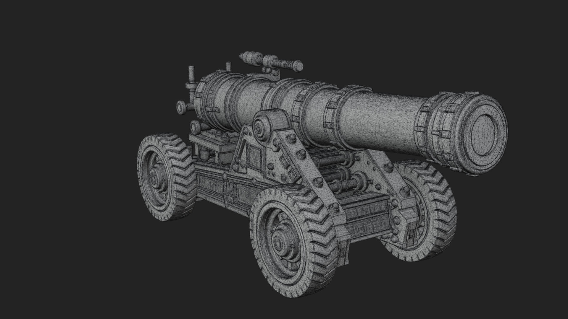 Heavy Siege Cannon Model Design 8 3D Print Model 3D Model