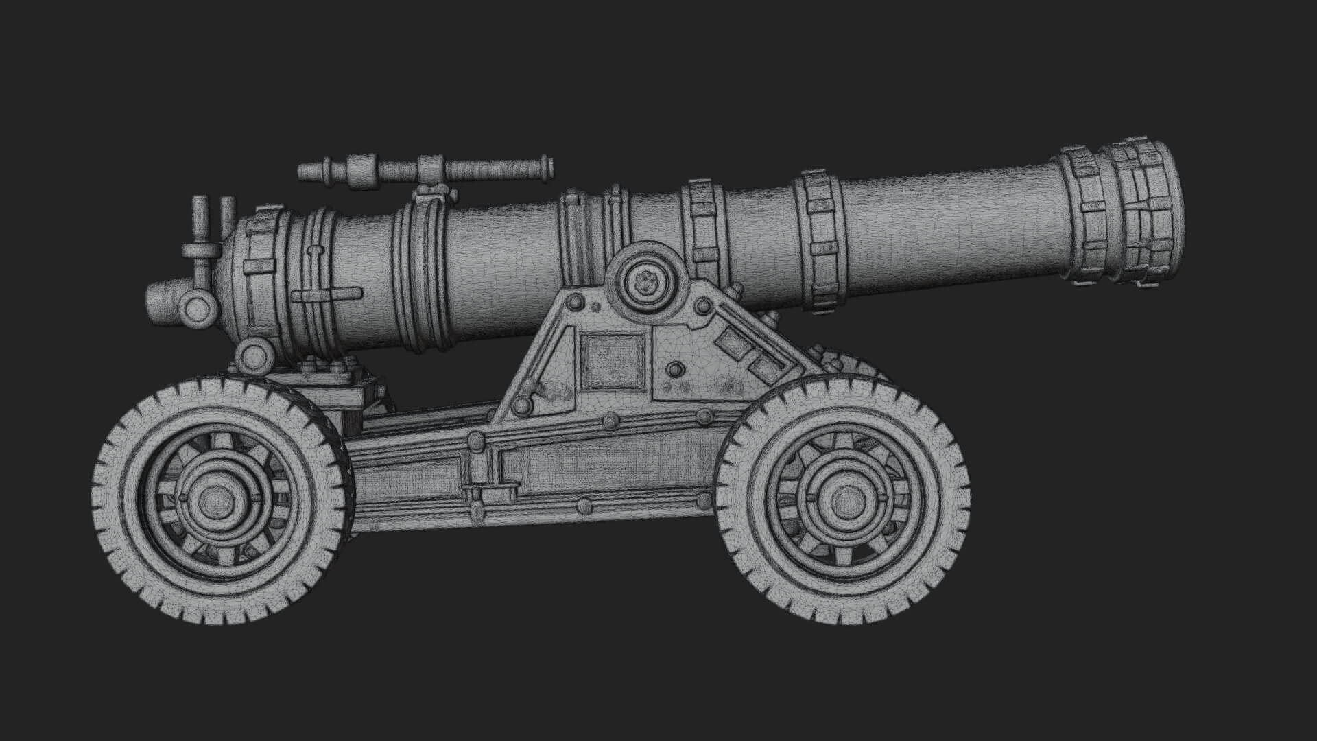 Heavy Siege Cannon Model Design 8 3D Print Model 3D Model