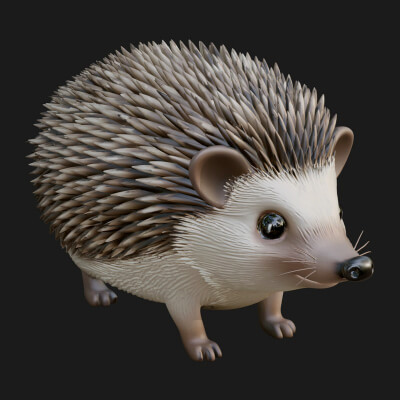 Hedgehog Statue Design 1 3D Print Model